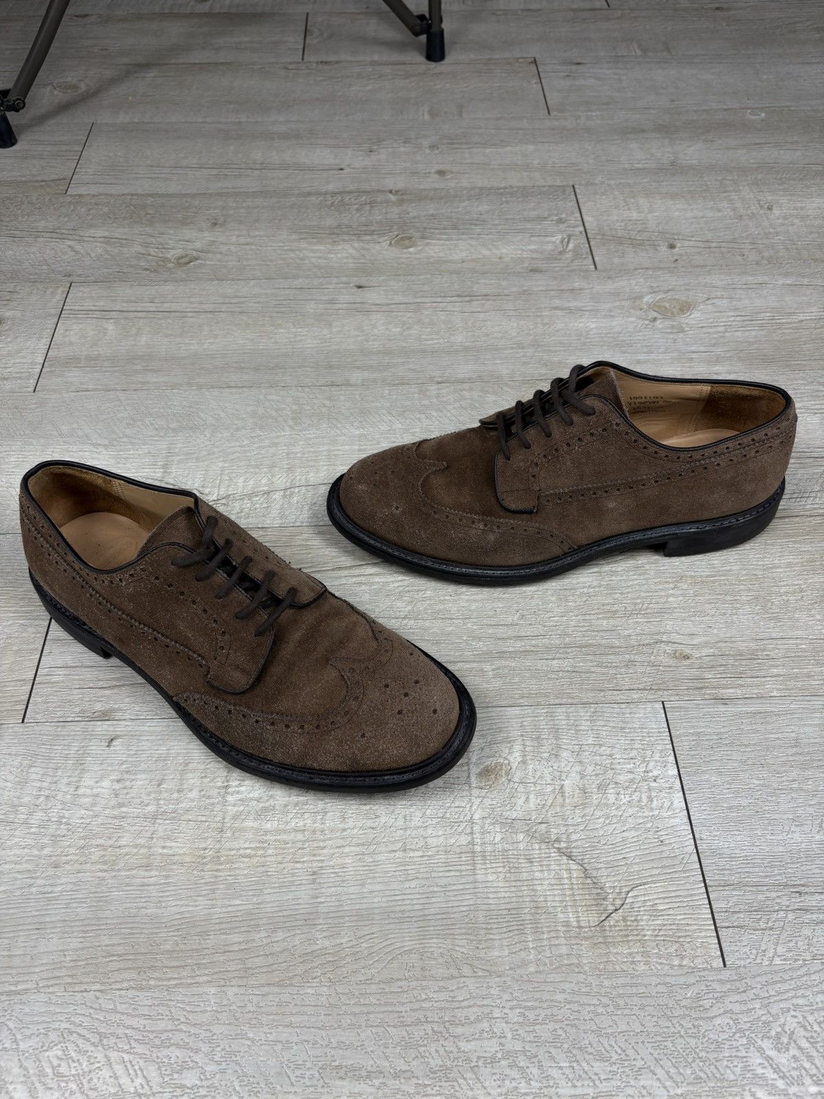 Church's Rare Luxury Church's Hand Made Suede Brogue Leather Derby Kingdom Shoes Sneakers Size US 12 / EU 45 - 3 Thumbnail
