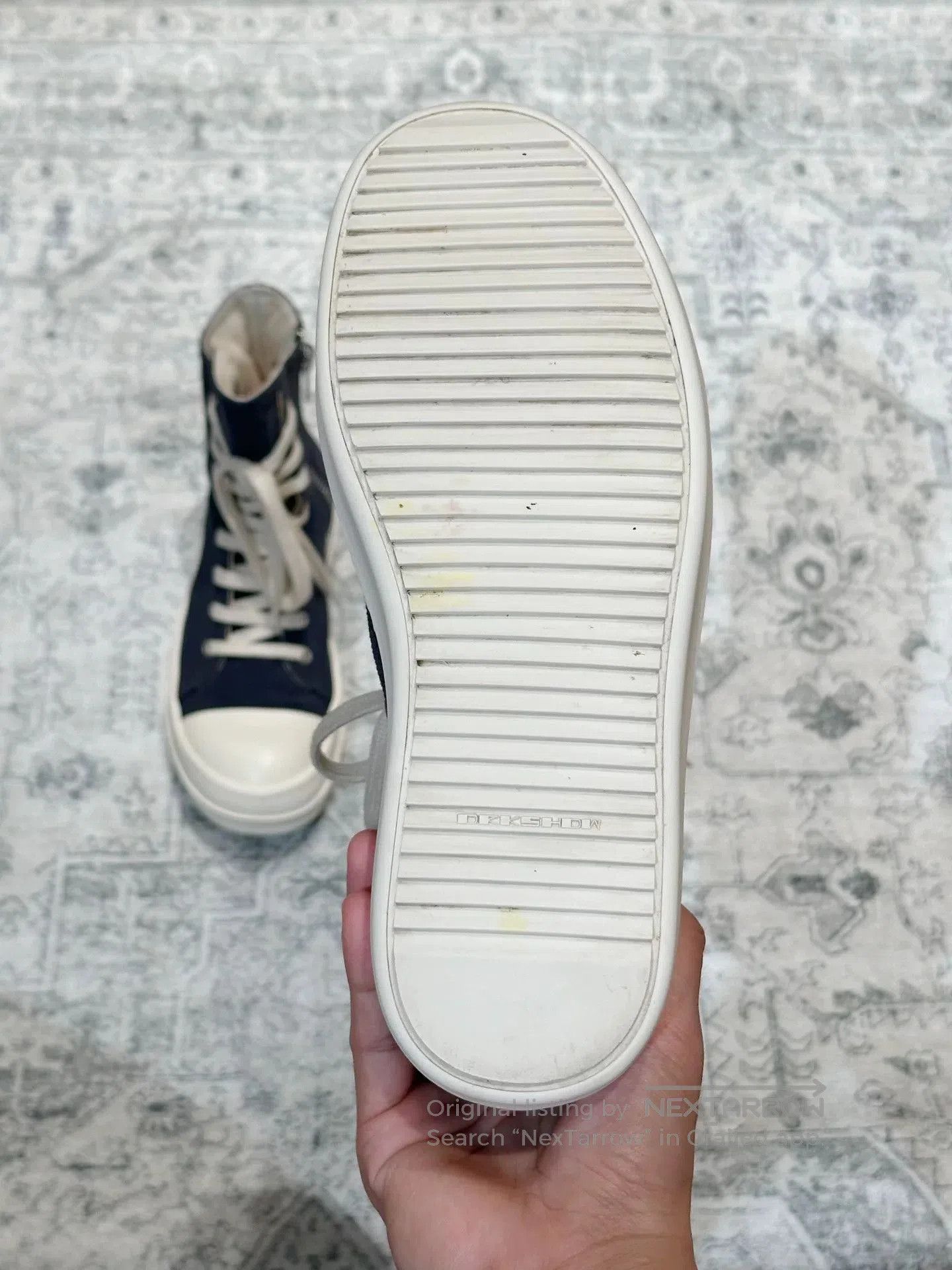 Rick Owens Drkshdw Rick Owens DRKSHDW Canvas High-Top. Size US 7 / IT 37 - 7 Thumbnail