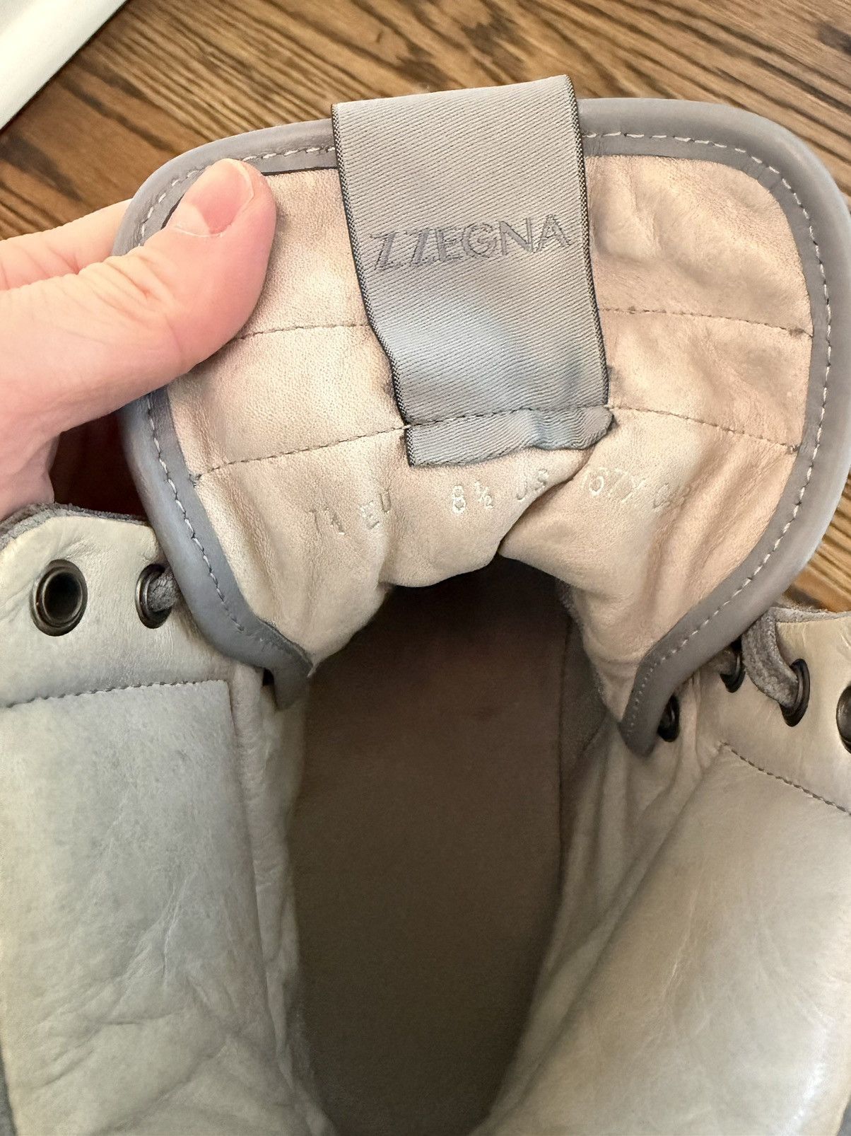 Z Zegna Zegna High Top Blue Suede Sneaker Size US 8.5 / EU 41-42 - 8 Thumbnail