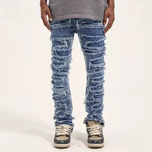 Jean Hole Ripped Distressed Jeans Size US 32 / EU 48 - 1 Thumbnail