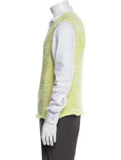 Jil Sander o1y1124 Silk Scoop Neck Sweater in Yellow Size US L / EU 52-54 / 3 - 2 Thumbnail