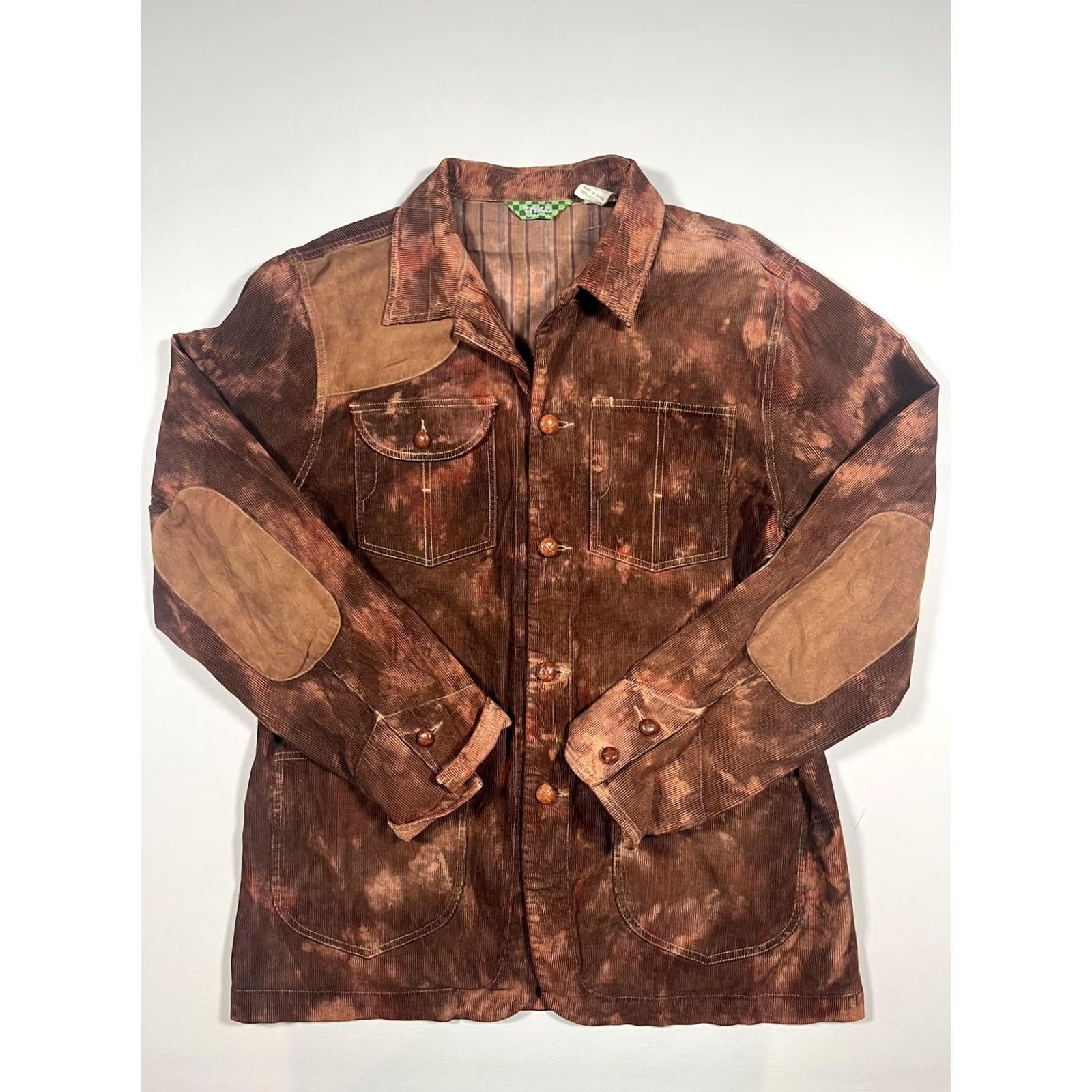 Vintage Triko Jacket Mens XL Brown Corduroy Western Military Embroidered Back Eagle Size US XL / EU 56 / 4 - 2 Thumbnail