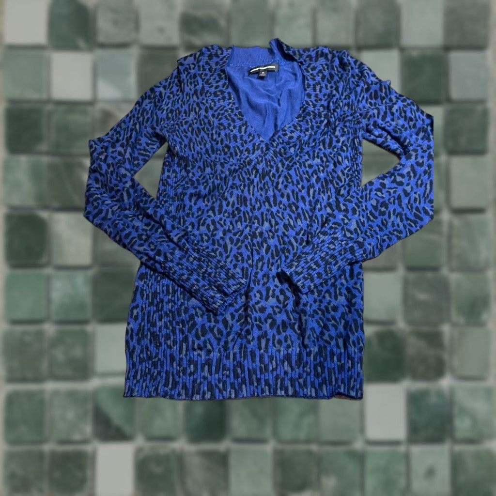 Express Express Design Studio Top Womens M Blue Long Sleeve Blouse Pull Over Casual Party/Cocktail Travel Shirt Shirt? Size M / US 6-8 / IT 42-44 - 1 Thumbnail