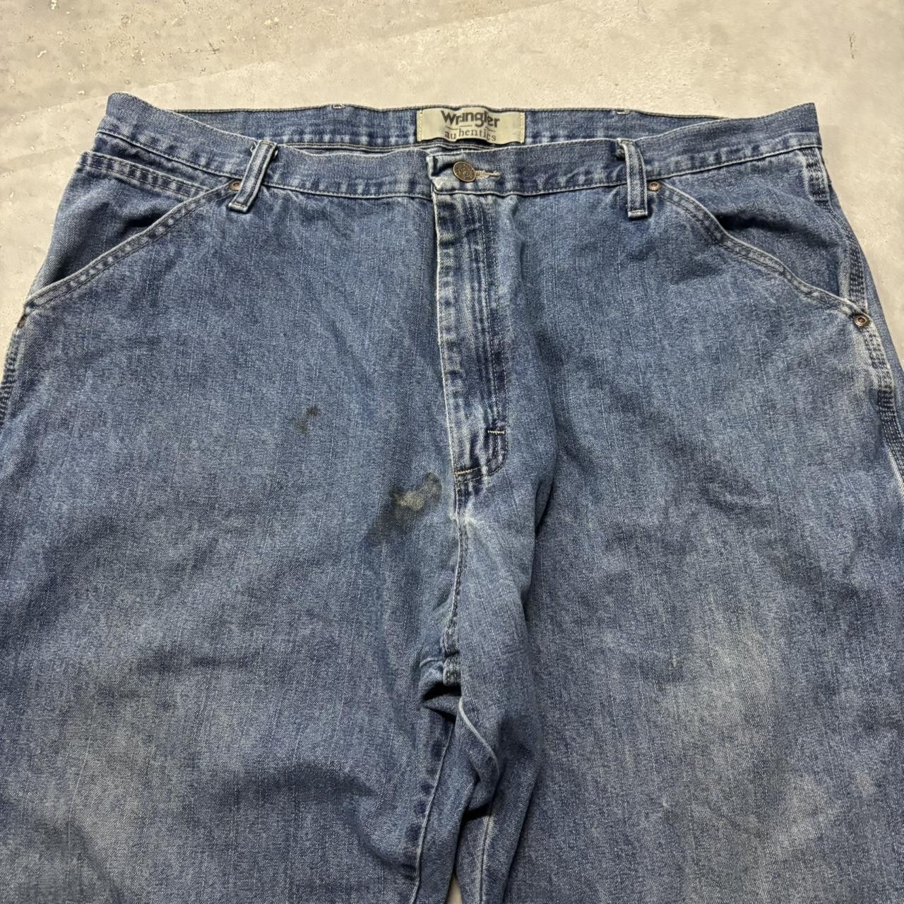 Japanese Brand × Vintage Crazy Vintage Y2K/2000s Baggy Medium Wash Skater Carpenter Denim Jeans! Size US 40 / EU 56 - 5 Thumbnail