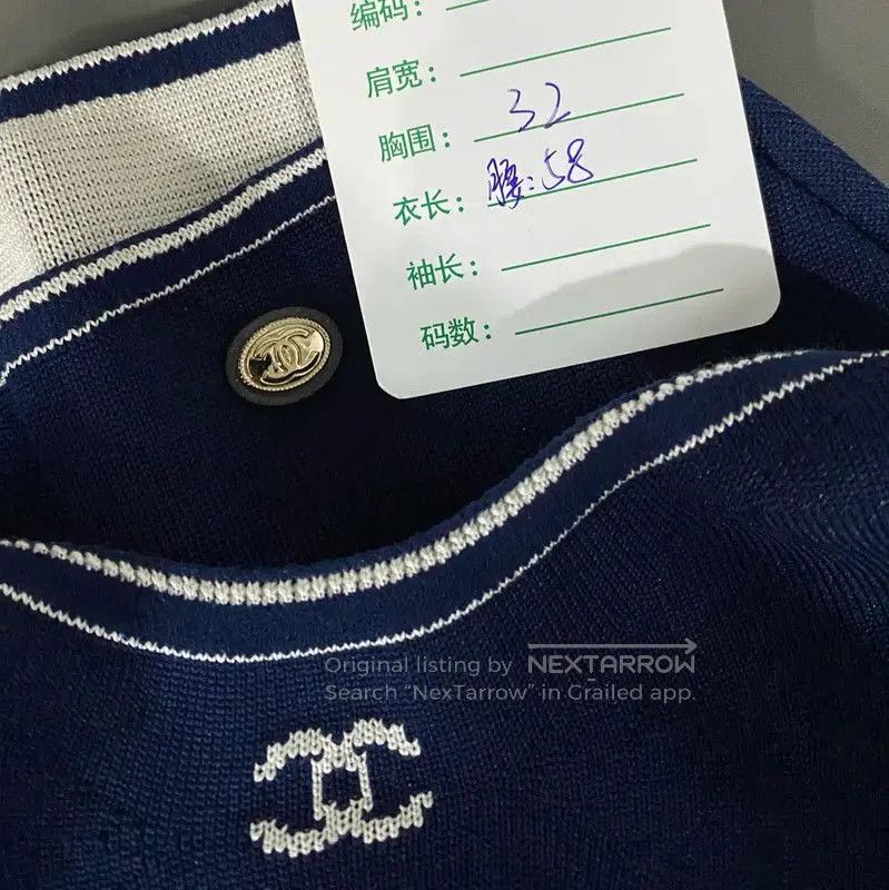 Chanel Chanel Summer Navy Blue Women's T-shirt . Size XXS / US 00 / IT 34 - 6 Thumbnail