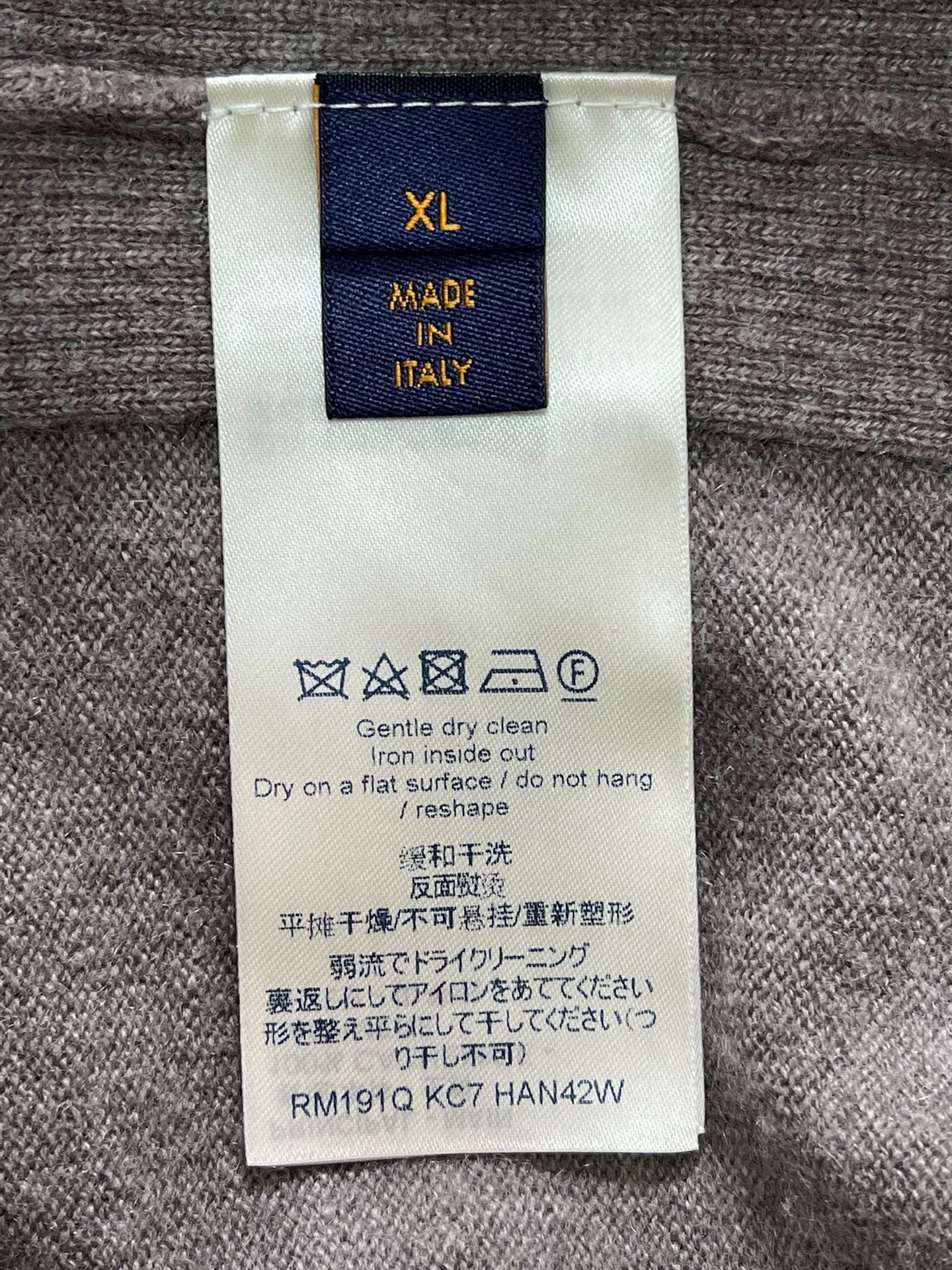 Louis Vuitton Louis Vuitton 100% Cashmere Cardigan Gray XL Men's Size US XL / EU 56 / 4 - 5 Thumbnail