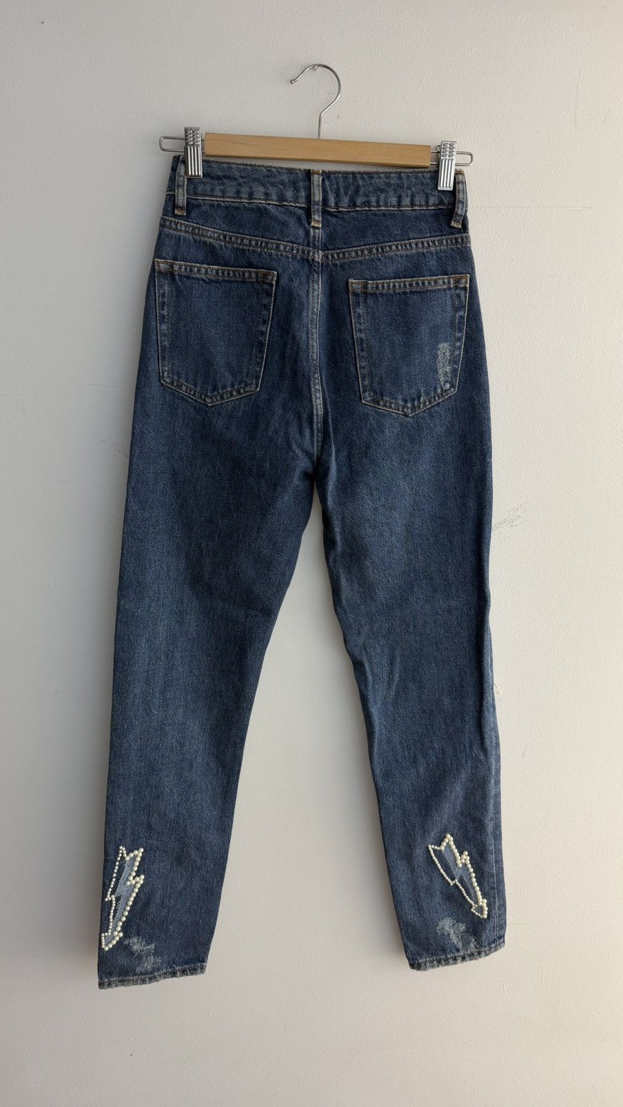 Sandro Sandro Jeans with Pearl Lightning Appliqués Size 25" / US 0 / IT 36 - 6 Thumbnail