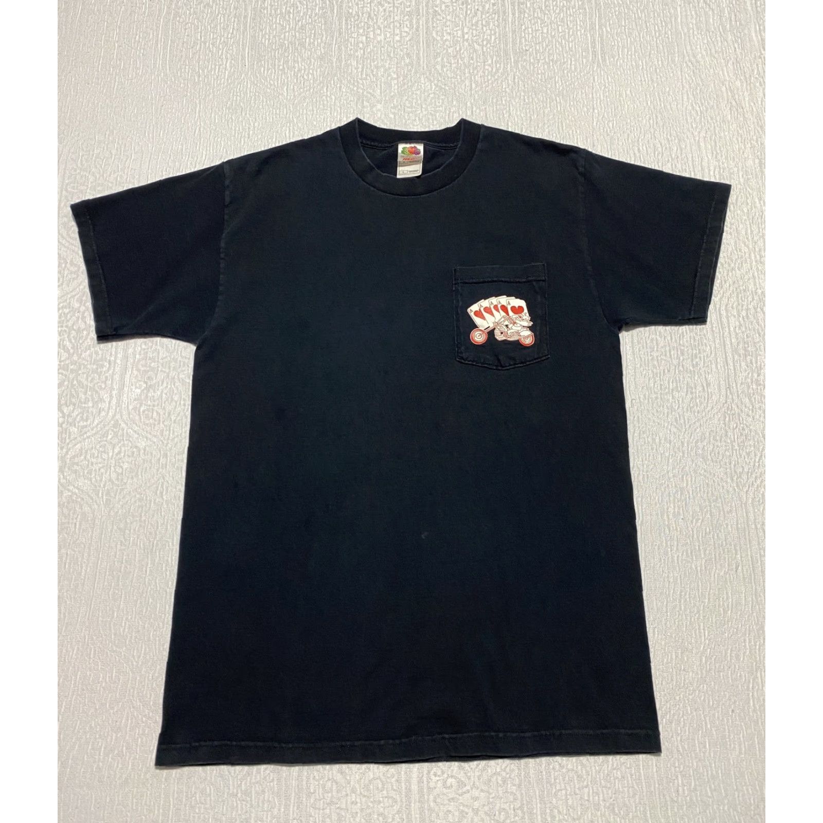 Fruit Of The Loom VINTAGE Odd Fellow Poker Run Shirt Mens Large Black Motorcycle Biker 2002 Tee 00s Size US L / EU 52-54 / 3 - 3 Thumbnail