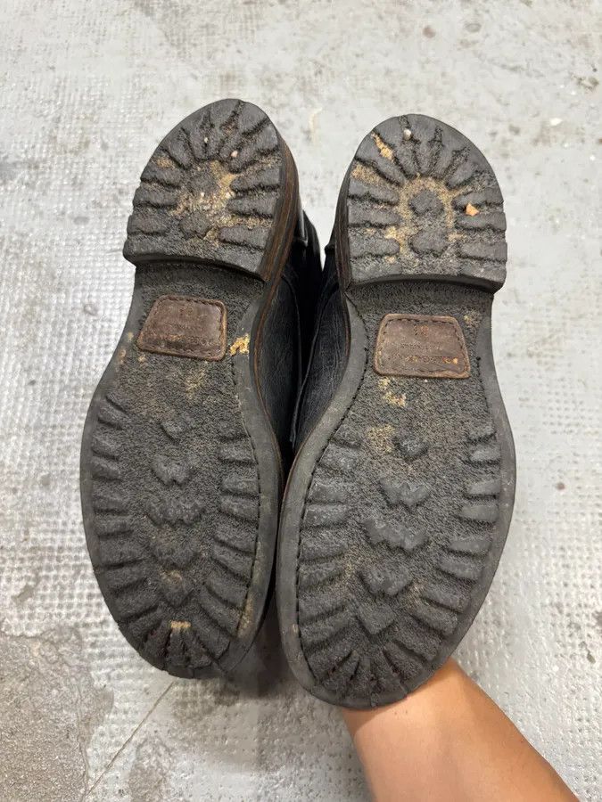 Designer × Dolce & Gabbana × Vintage 2000s Dolce & Gabbana Black Eroded Leather Boots Size US 8.5 / EU 41-42 - 8 Thumbnail