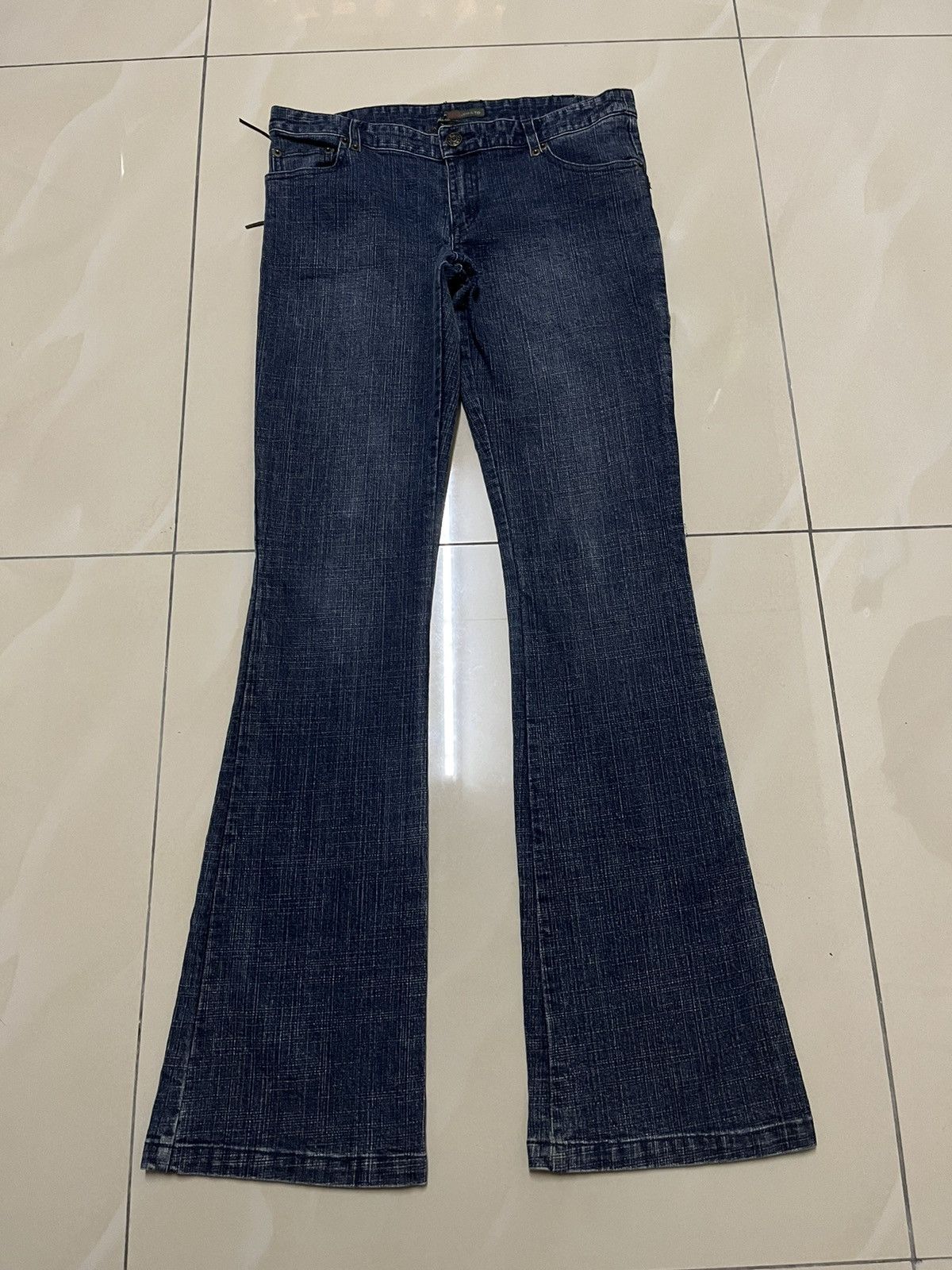 Tornado Mart Flare Jeans Slip jean drawstring pocket low rise bootcut Size US 31 - 6 Thumbnail