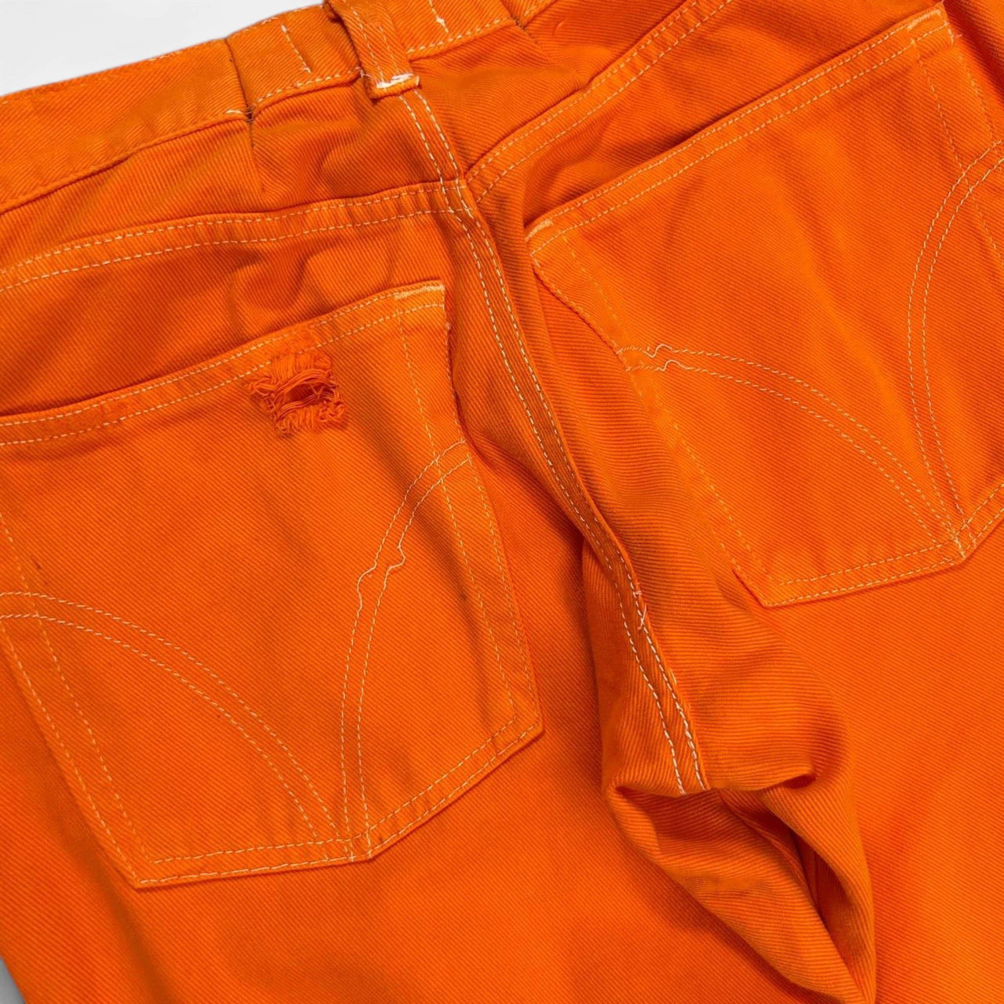Dolce & Gabbana Dolce & Gabbana Orange Distressed Straight Leg Pants Size US 30 / EU 46 - 7 Thumbnail
