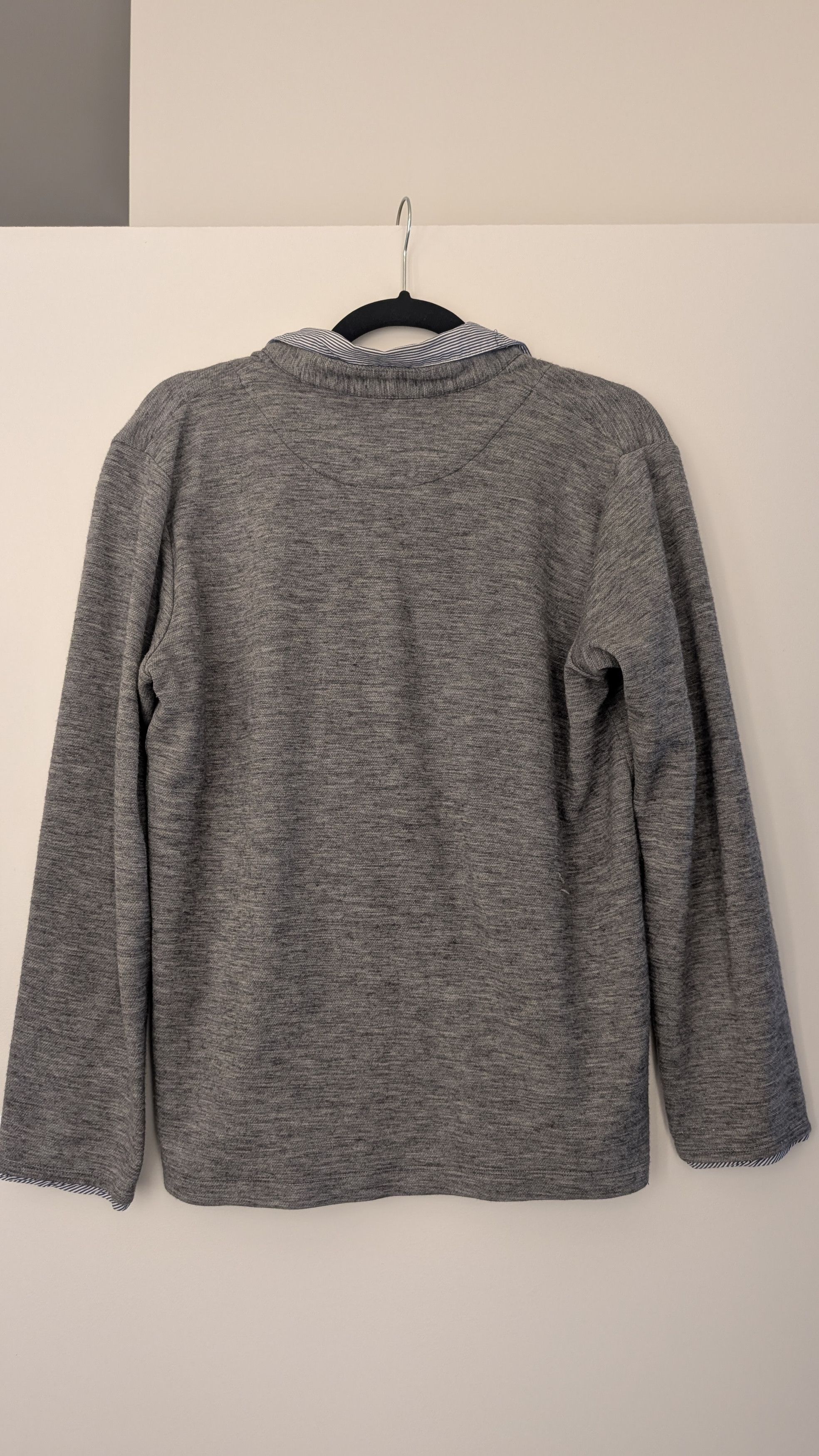 Beams Japan Beams Japan - Double Layered Striped Collar Wool Shirt - L Size US L / EU 52-54 / 3 - 6 Thumbnail
