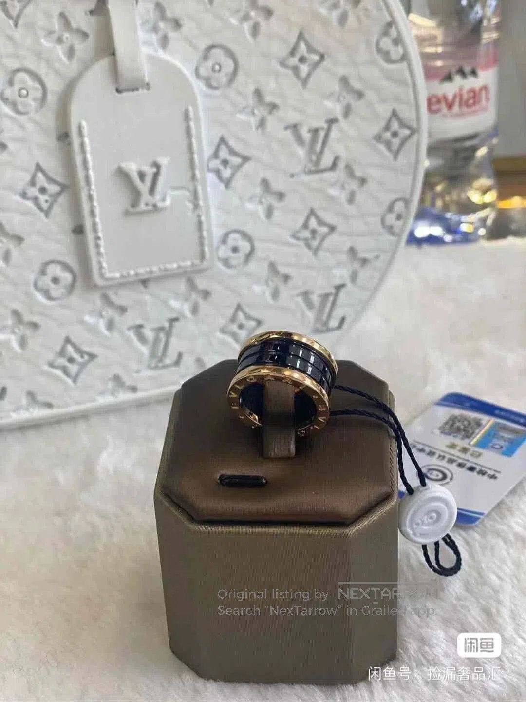 Bvlgari Bvlgari Rose Gold Black Ceramic Ring. Size ONE SIZE - 2 Thumbnail