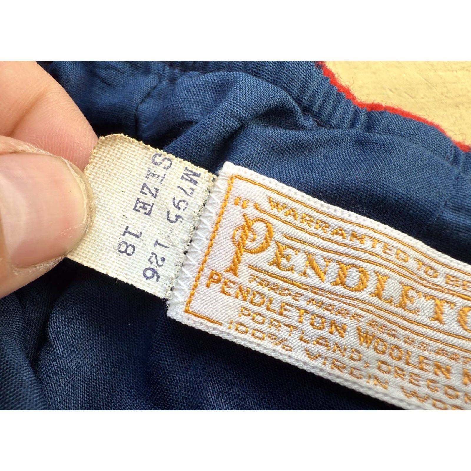 Pendleton VINTAGE Pendleton Wide Leg Flare Wool Plaid Pants Womens 18 Red 70s 32" Inseam NEW Size 40" / US 18 - 4 Thumbnail