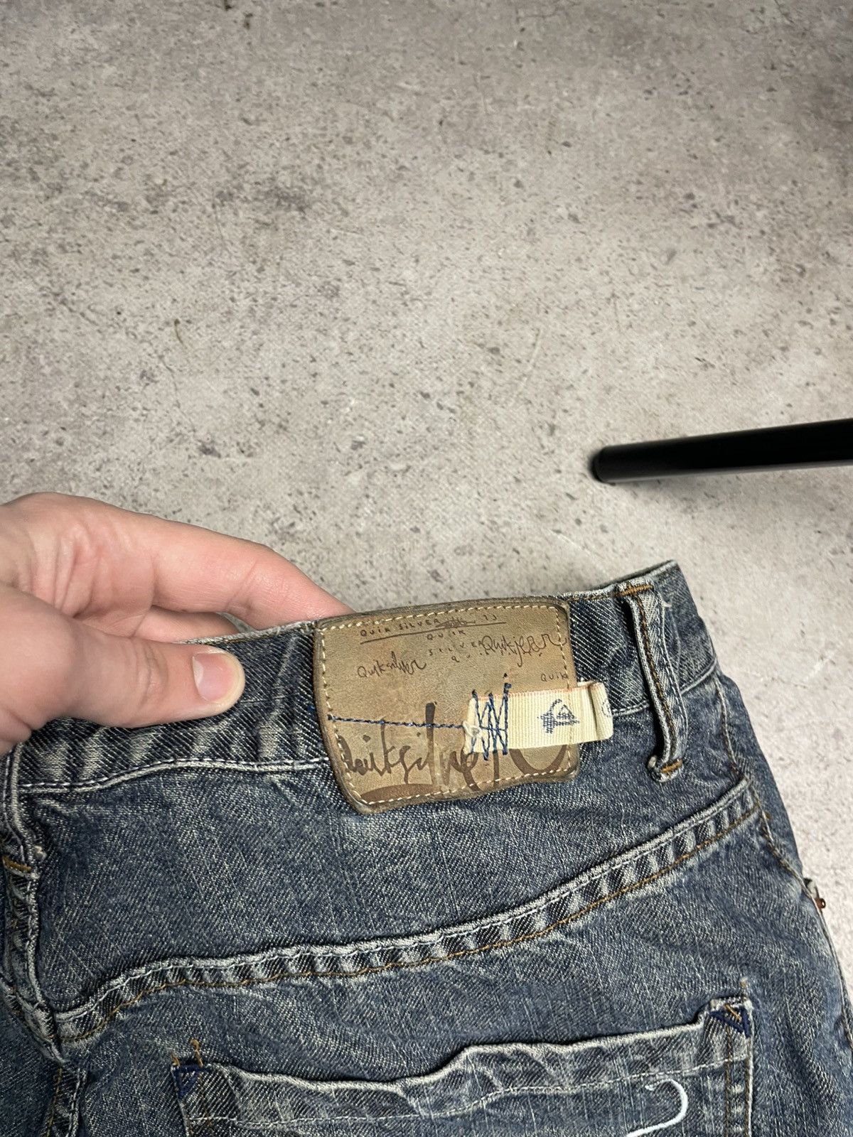 Quicksilver Vintage Quicksilver Skate Baggy Grey Denim Jeans 34 Size US 34 / EU 50 - 6 Thumbnail