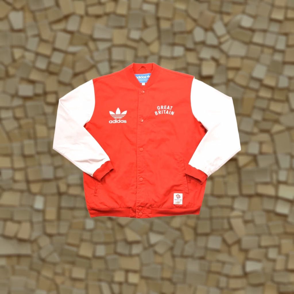 Adidas Adidas Originals Great Britain 2012 Olympic Jacket W65106 XL Red Mens Track Jacket Size US XL / EU 56 / 4 - 1 Thumbnail