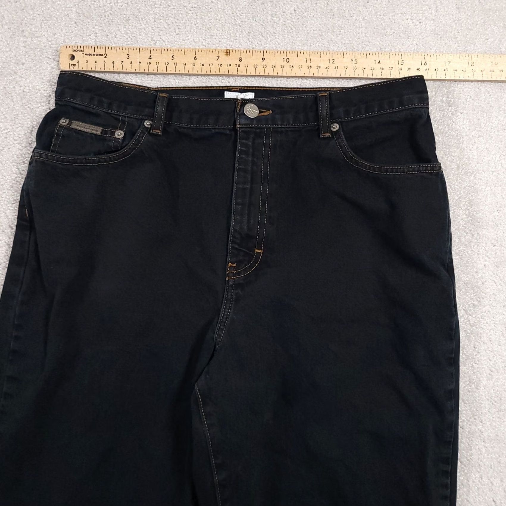 Calvin Klein Vtg Calvin Klein Jeans Women’s 14 Dark Wash Stretch Skinny Denim Jeans 90s Womens Size 36" / US 14 / IT 50 - 5 Thumbnail