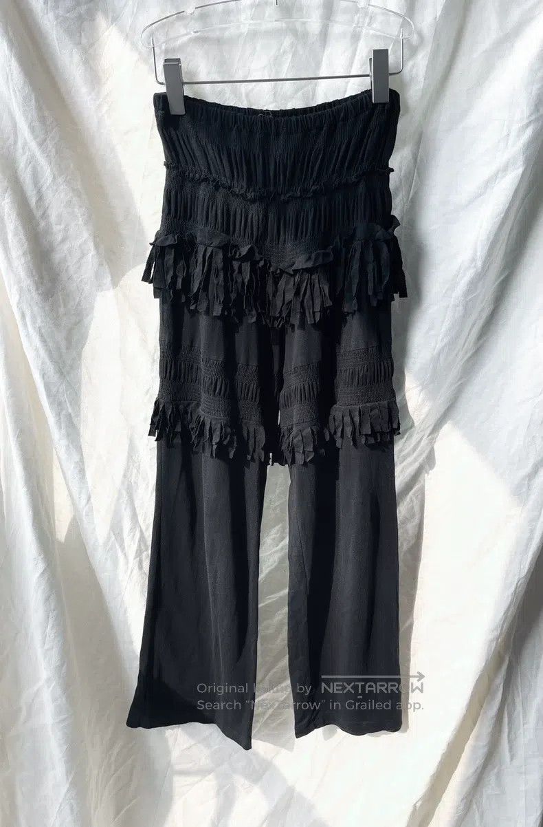 Comme des Garcons Comme Des Garcons size XS Torn lace fringe gathered long p Size 22" - 2 Thumbnail