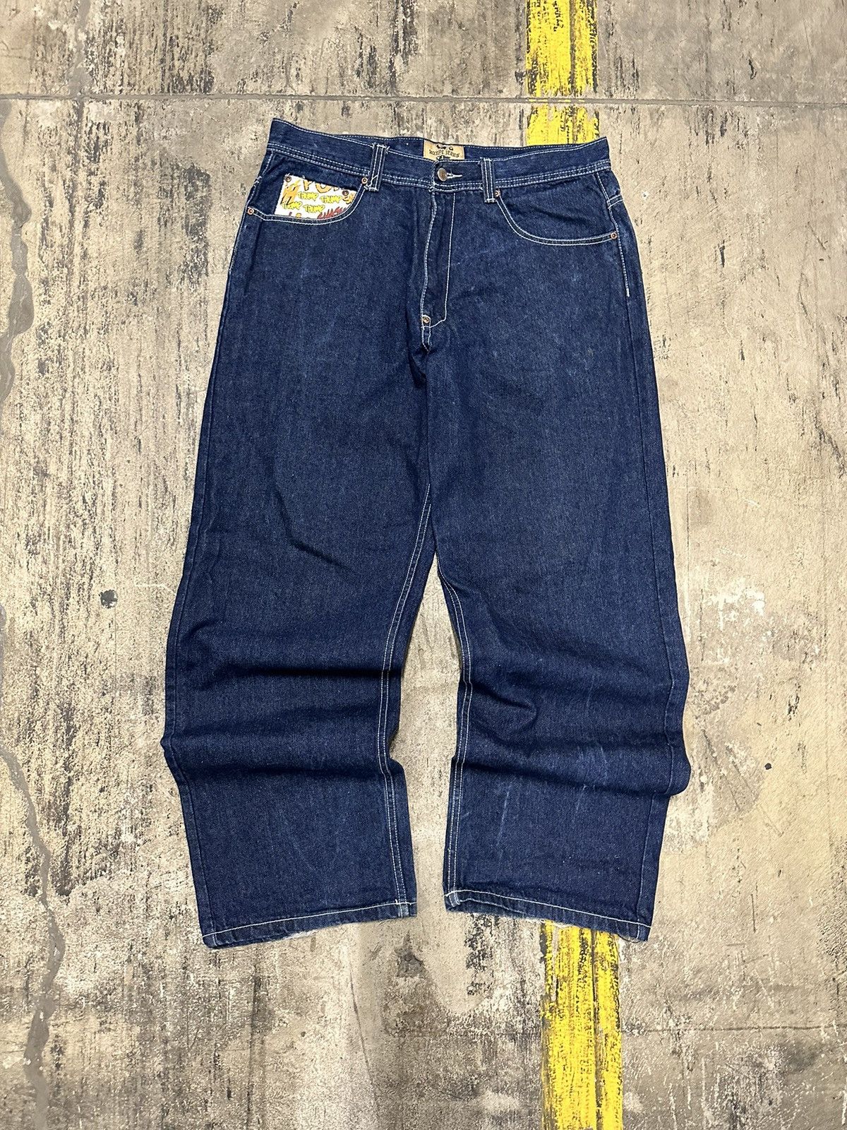 Japanese Brand × Vintage Y2K baggy graphic jeans Size US 36 / EU 52 - 9 Thumbnail