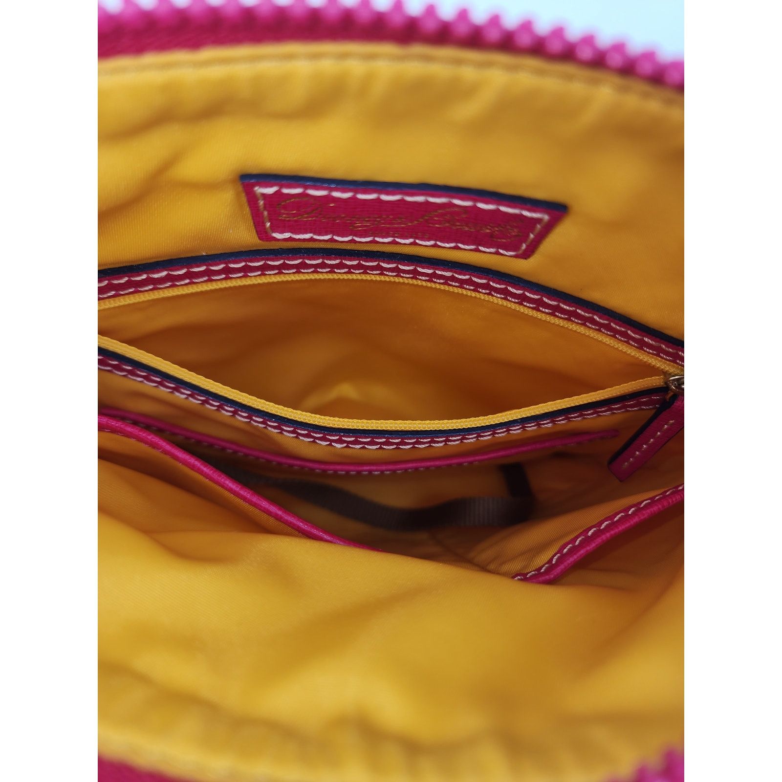 Dooney & Bourke Dooney & Bourke Pink & White Geo Print Canvas Crossbody Size ONE SIZE - 16 Thumbnail