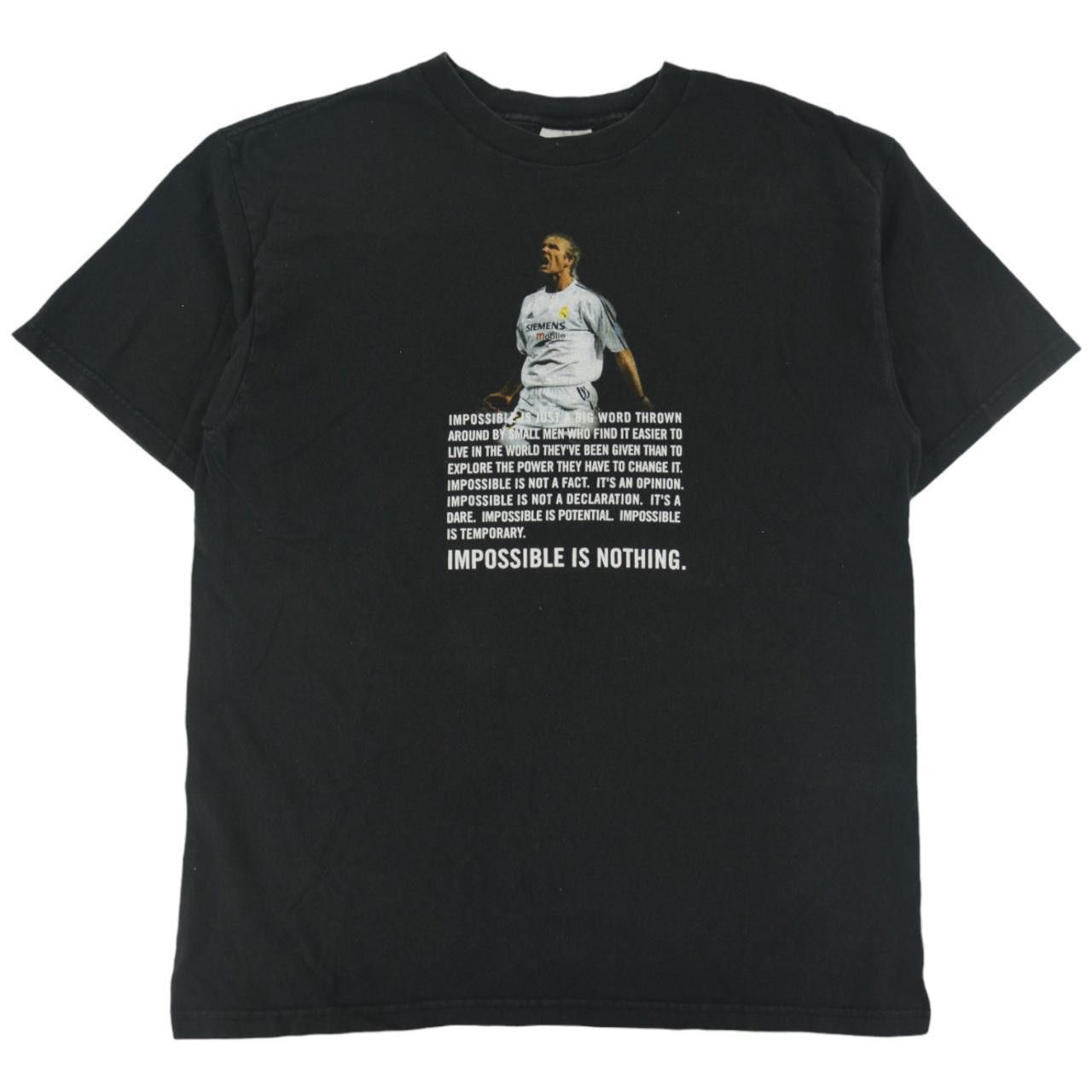 レア】00s adidas David Backham Tシャツ 英国製 M