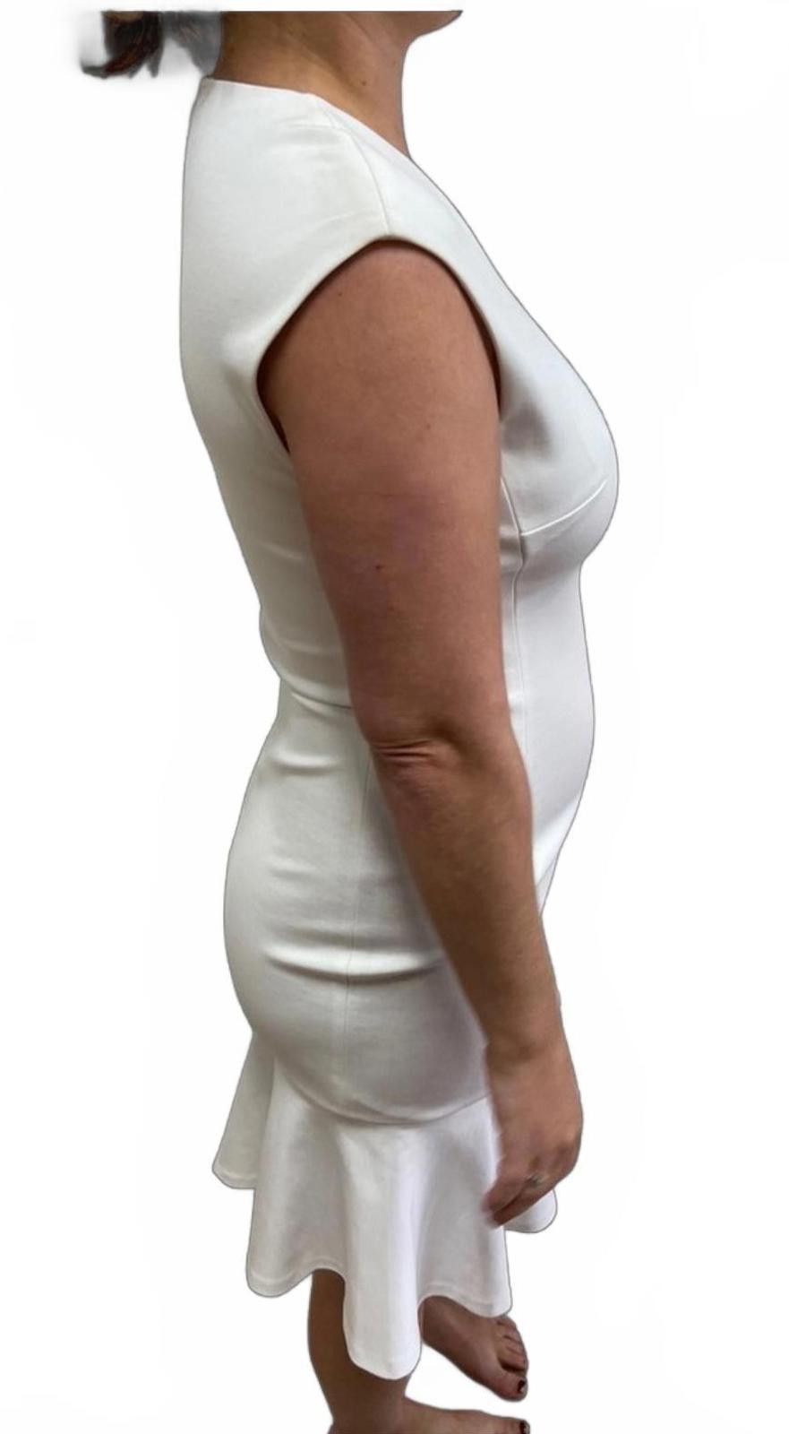 Polo Ralph Lauren Polo Ralph Lauren 6 White Stretch Knit Sheath Dress Size M / US 6-8 / IT 42-44 - 3 Thumbnail