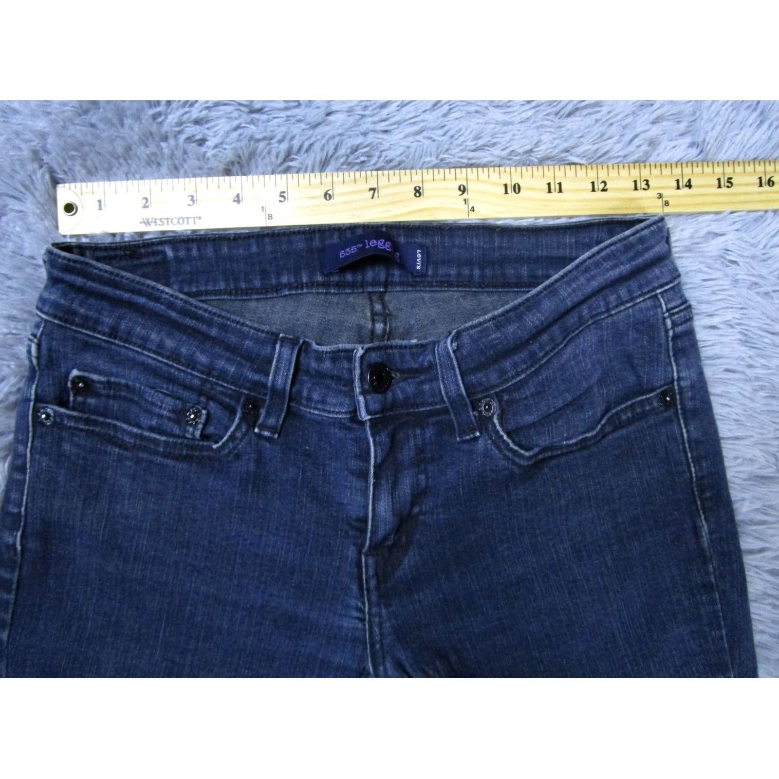 Levi's Levi's Jeans Womens 7 Blue Dark Wash 535 Leggings Slim Skinny Denim Pants Bottom Size 28" / US 6 / IT 42 - 4 Thumbnail