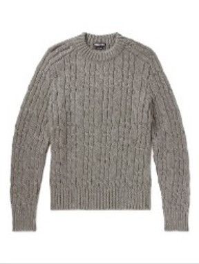 Tom Ford o1loc1c0724 KCL002 Crewneck Sweater in Grey Size US L / EU 52-54 / 3 - 1 Thumbnail