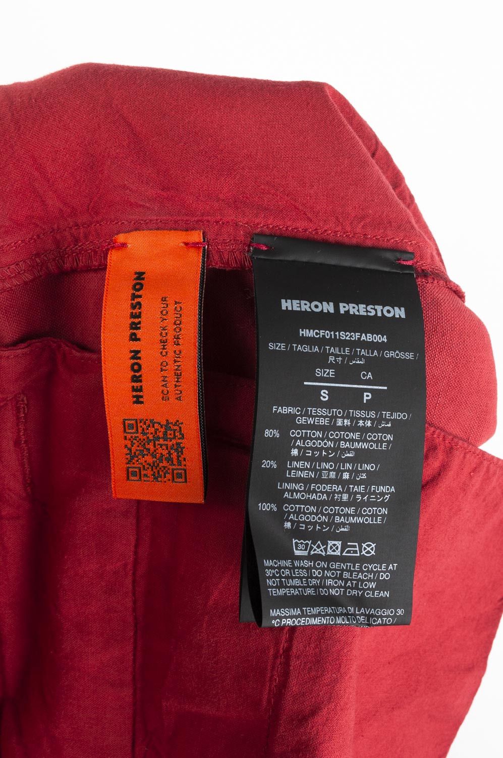 Heron Preston Red Heron Preston Men Cargo Pants Size S Size US 32 / EU 48 - 5 Thumbnail