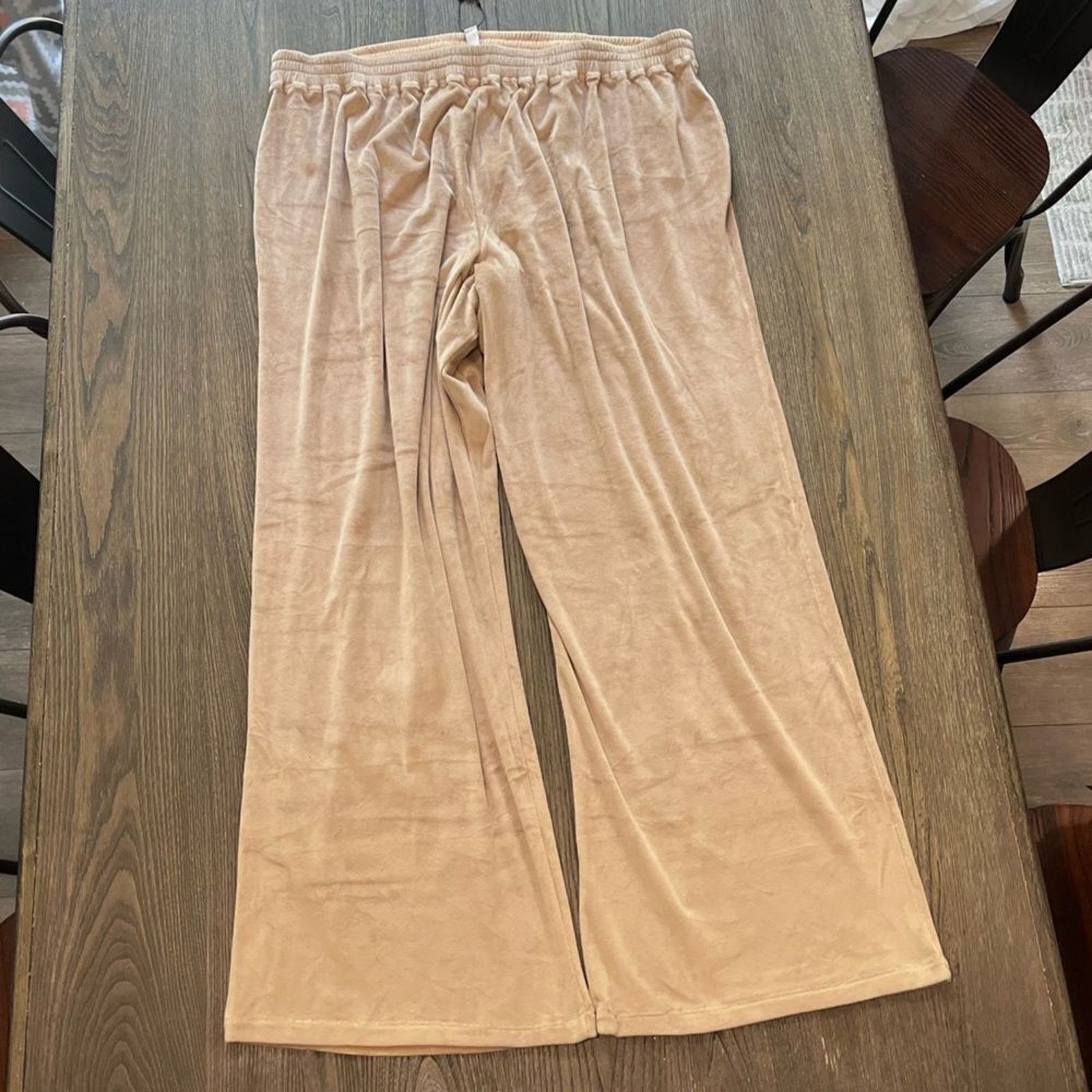 SKIMS NWT Skims Velour Track Pants Wide Leg Honey Size 3X Size 42" / US 20 - 7 Thumbnail