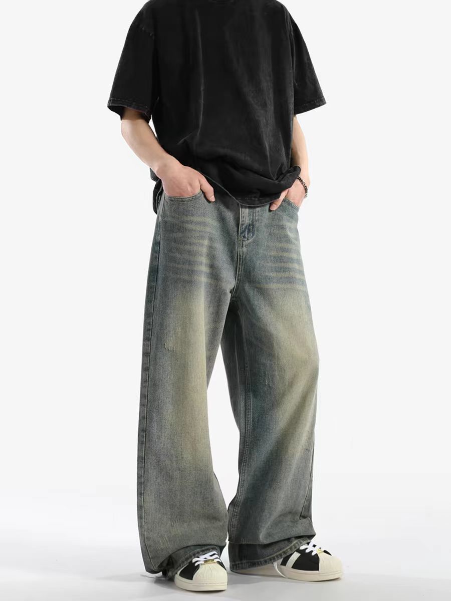 Japanese Brand × Jean Vintage washed baggy straight leg jeans Size US 32 / EU 48 - 3 Thumbnail