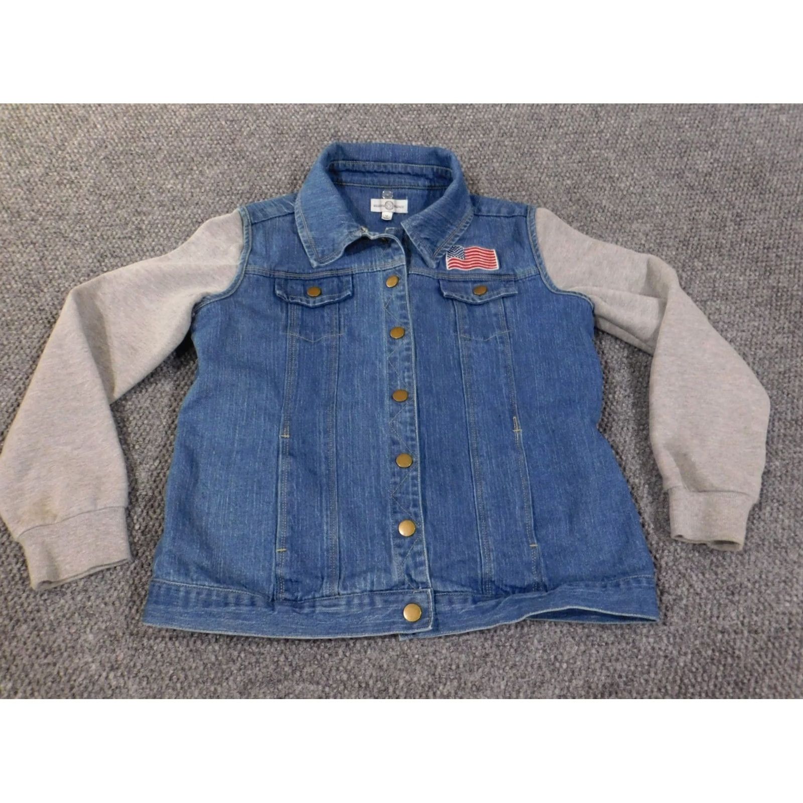 Denime Bradford Exchange Jacket Womens Medium Denim snap Retro USA Blue Long Sleeve Casual Snap Closure Size M / US 6-8 / IT 42-44 - 4 Thumbnail