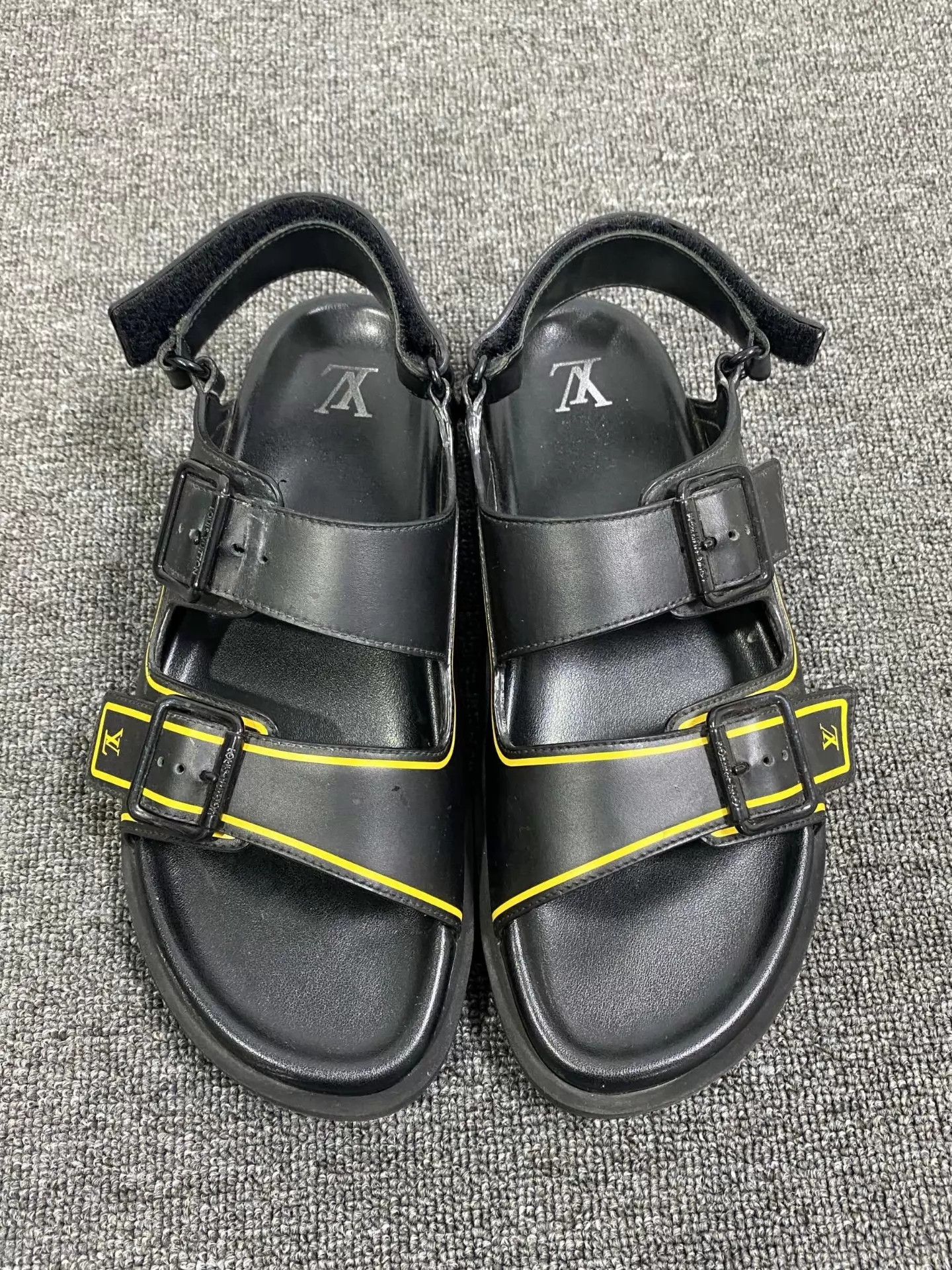 Louis Vuitton LV Trainer Slippers Black & Yellow Size 42 Size US 9 / EU 42 - 2 Thumbnail