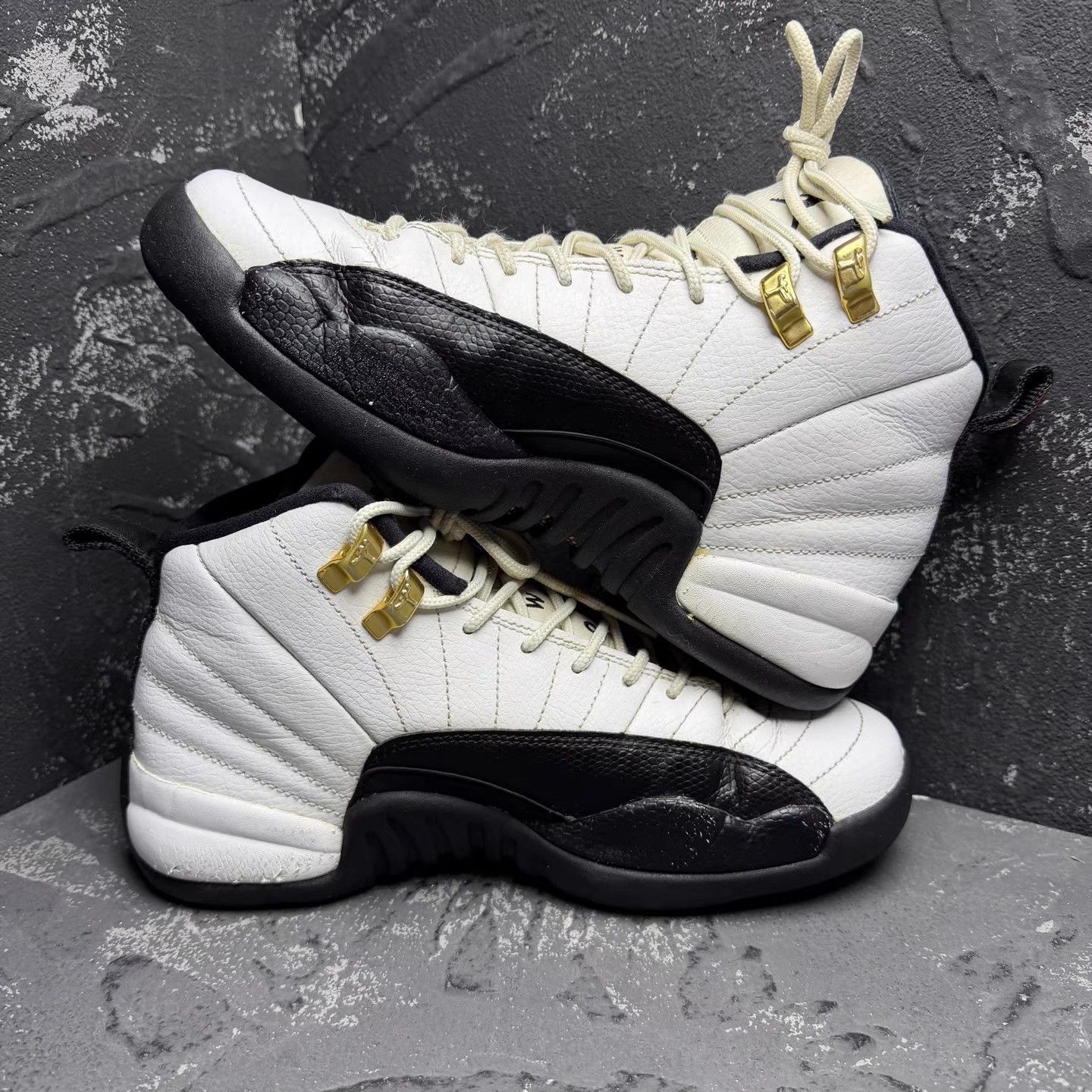 Nike Air Jordan 12 Taxi Black & White Q10 Size US 7.5 / IT 37.5 - 5 Thumbnail