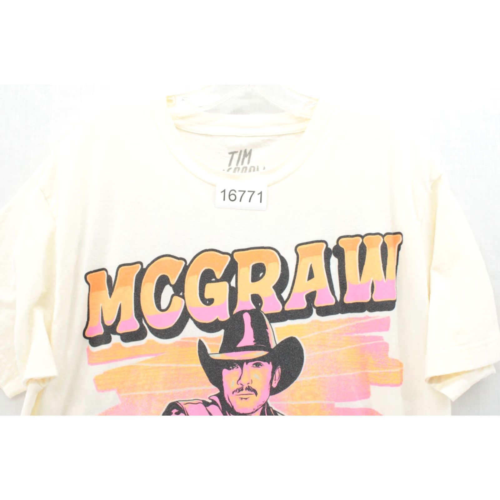 Vintage Tim Mcgraw Concert t Shirt Standing Room Only Tour 2024 Country Music Cream SZ L Size US L / EU 52-54 / 3 - 6 Thumbnail