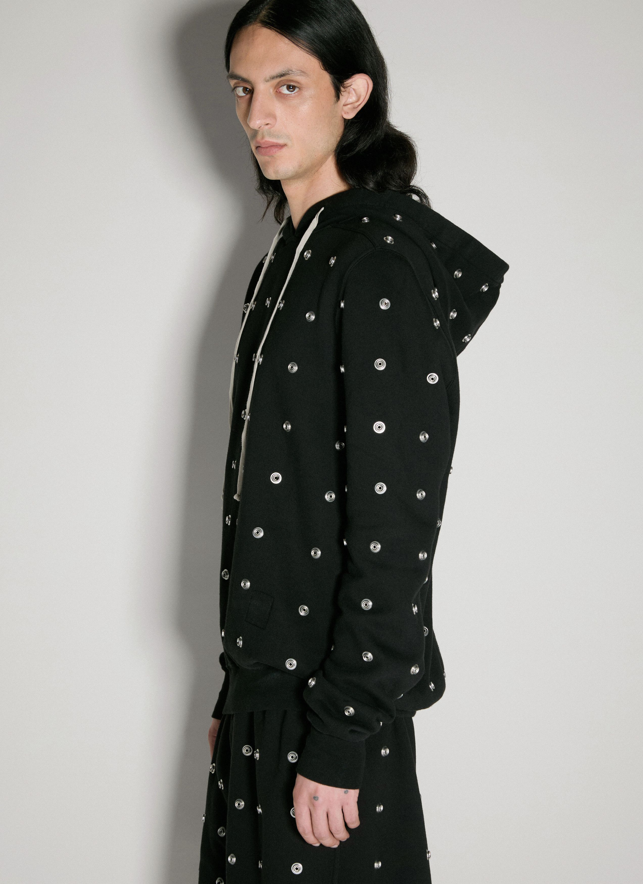 Rick Owens Drkshdw Granbury Organic Fleece Press Stud Button Hoodie SS24 Lido Size US S / EU 44-46 / 1 - 17 Thumbnail