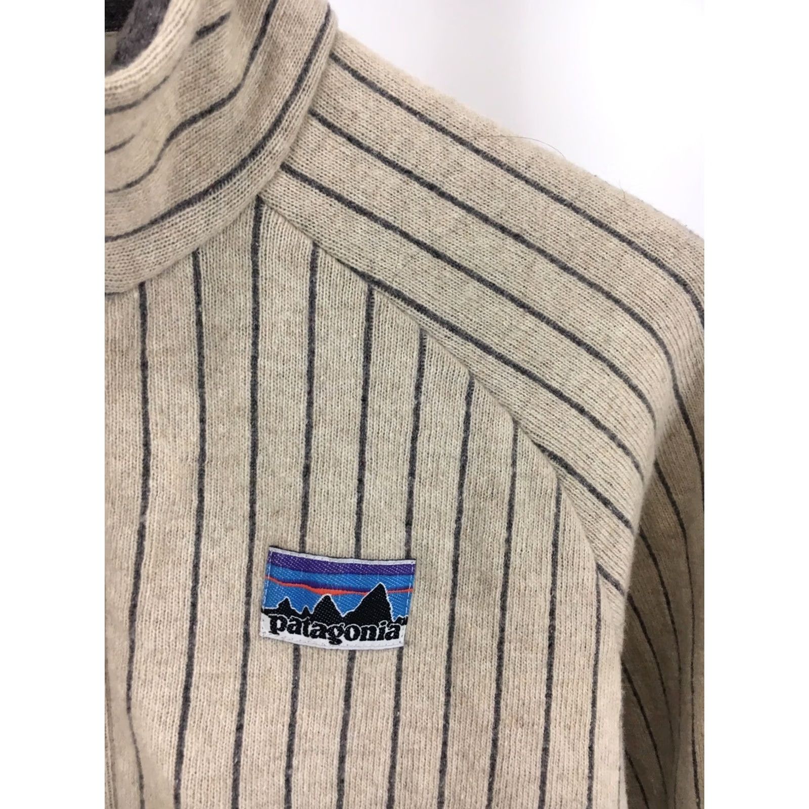 Patagonia Patagonia Jacket Beig e Gray Striped Wool Blend Full Zip Sweater Jacket M Womens Hoodie? Size M / US 6-8 / IT 42-44 - 4 Thumbnail