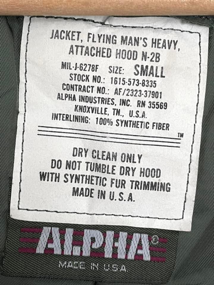 Alpha Industries Vintage Alpha N-2B MIL-J-6278F Bomber Jacket USAF Size US S / EU 44-46 / 1 - 10 Thumbnail