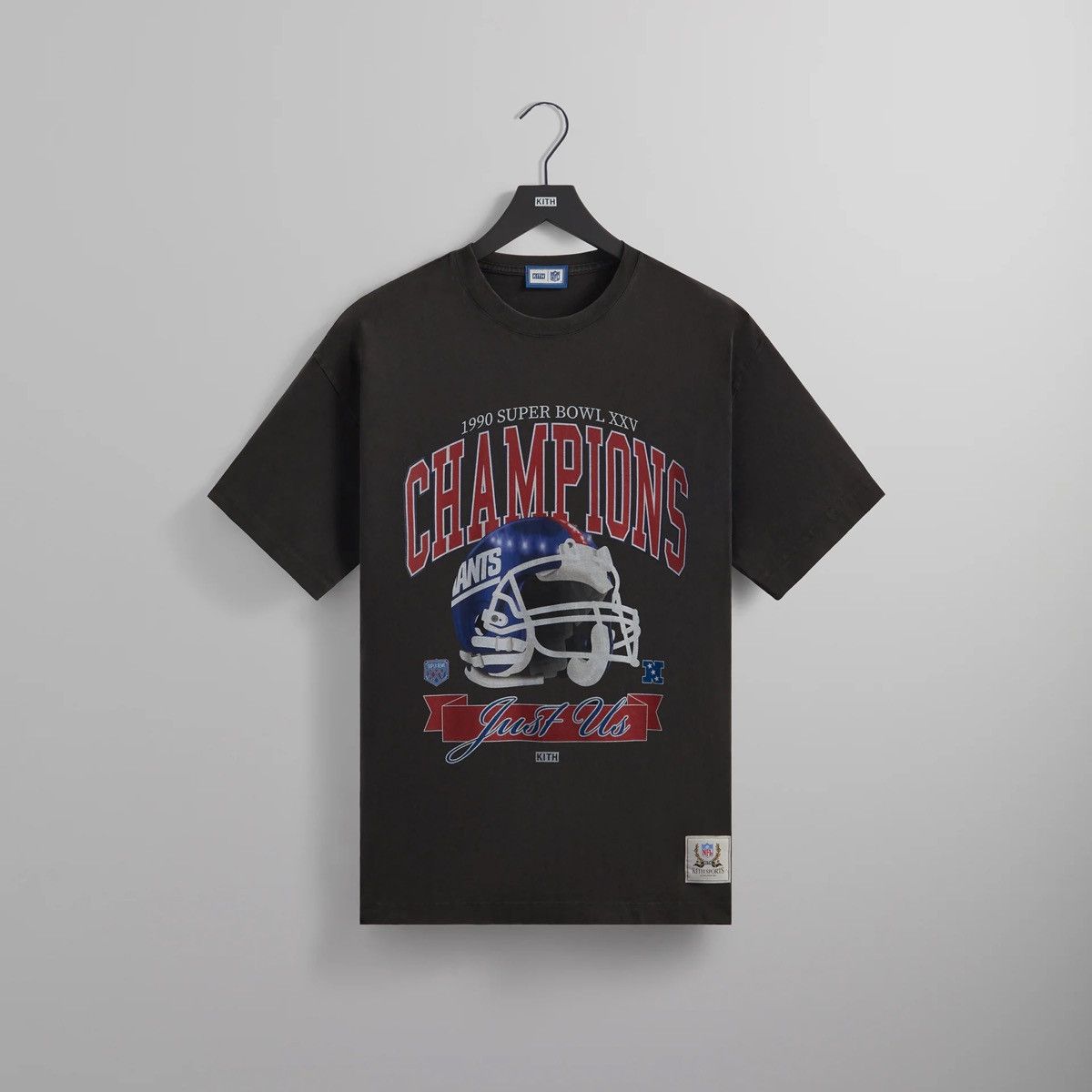 image of Kith x Nfl Giants Vintage Tee in Black, Men's (Size XL)