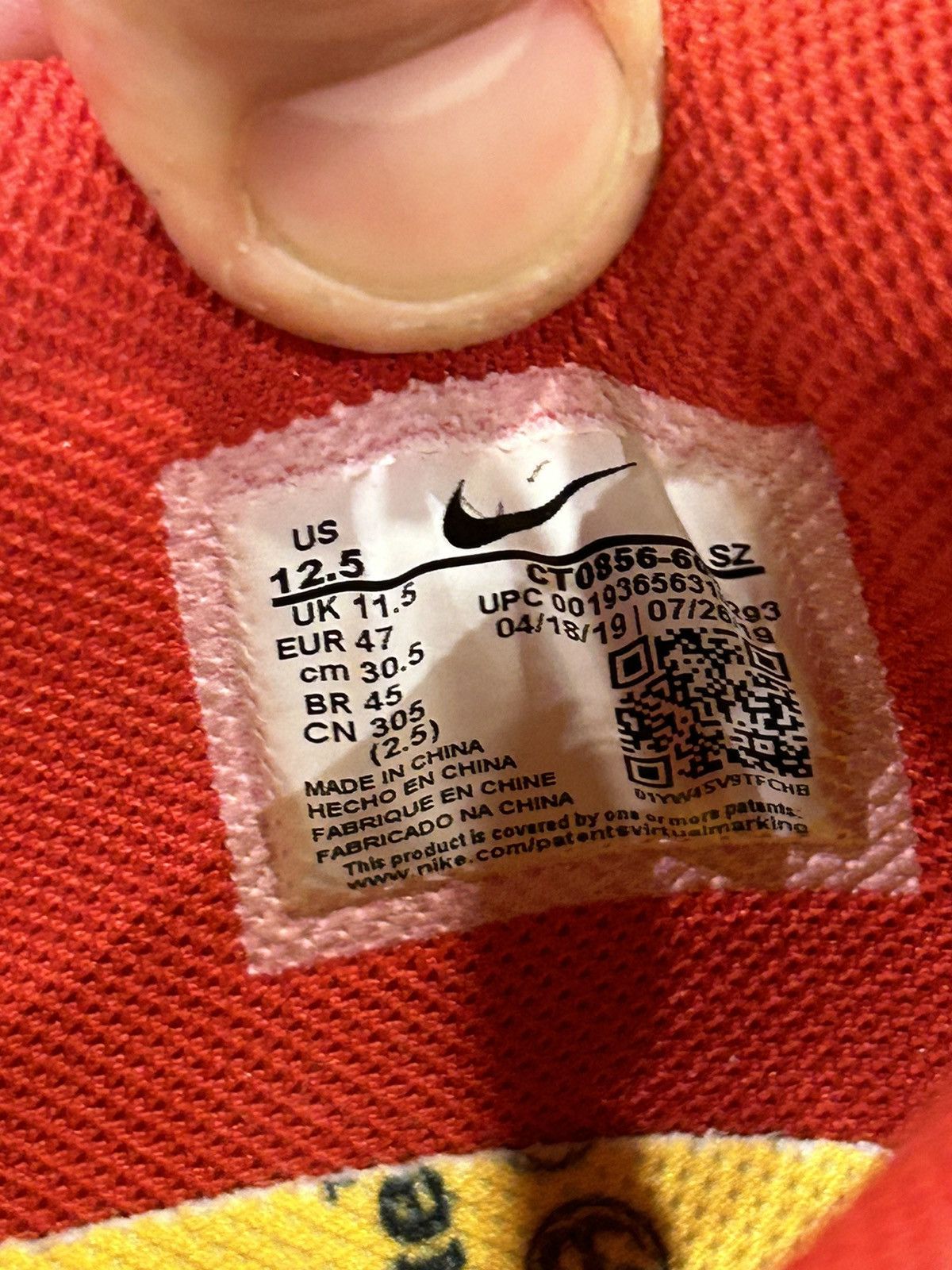 Nike × Off-White Off-White X Nike Dunk ‘University Red’ Size US 12.5 / EU 45-46 - 6 Thumbnail