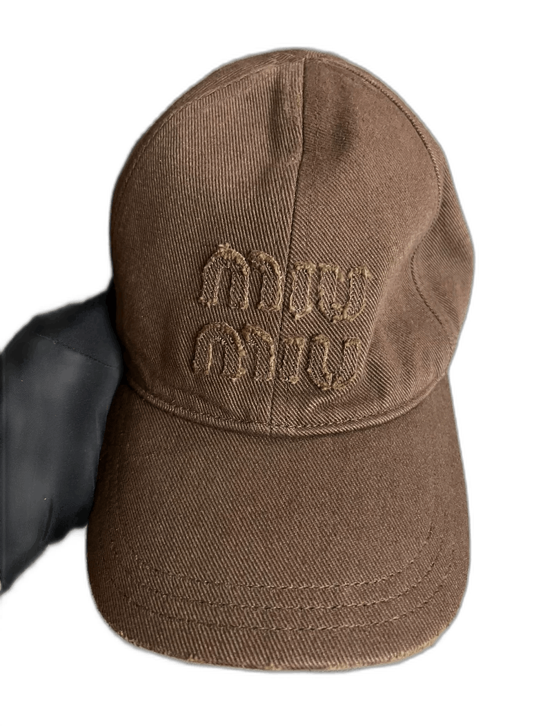 Miu Miu Coffee Brown Baseball Cap Size M