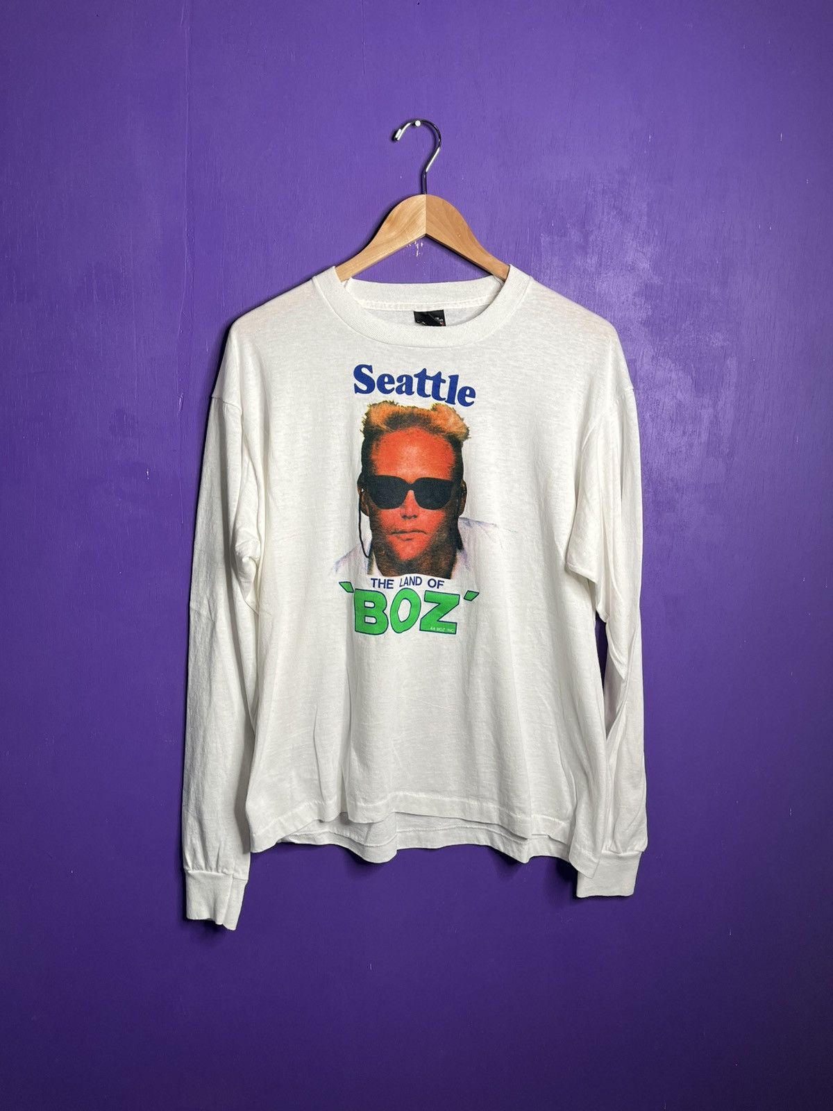 NFL × Vintage Vintage 90s Brian Bosworth Seattle land of BOZ long-sleeve Size US L / EU 52-54 / 3 - 1 Thumbnail