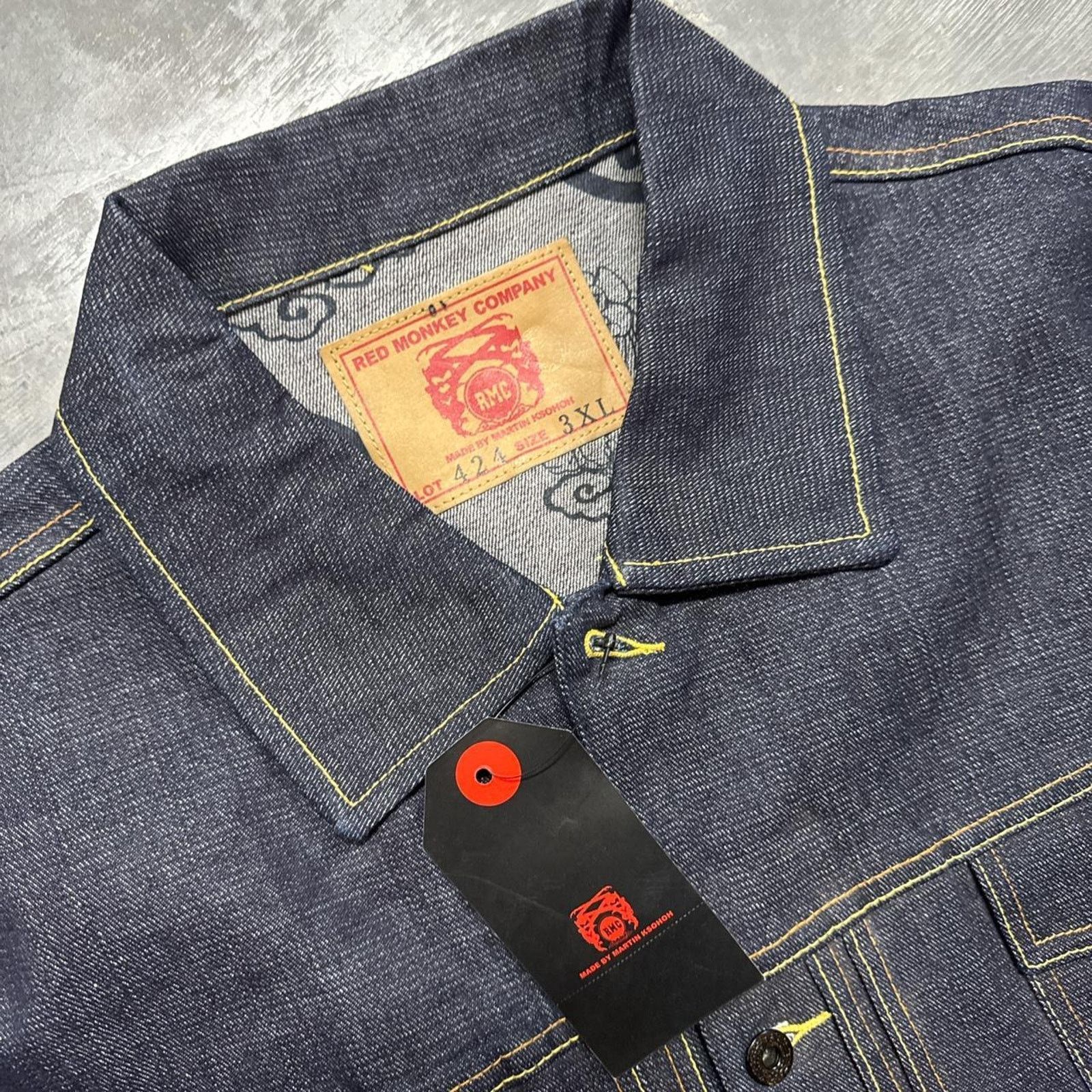 Vintage Red Monkey Company Japanese Selvedge Vintage Denim Jacket Size US XXL / EU 58 / 5 - 5 Thumbnail
