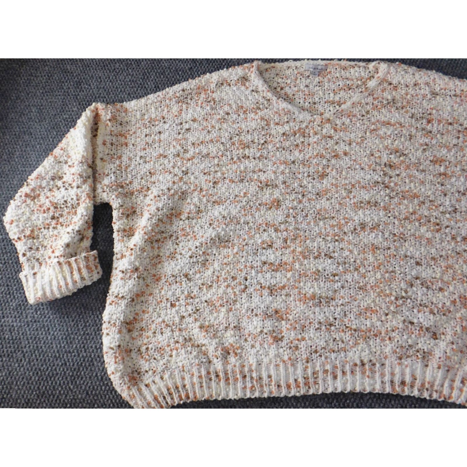Vintage White Birch Womens Sweater XL Pullover Beige Knit Rib Long Sleeve Turtleneck Casual Autumn Winter Fall Regular Size XS-XL not applicable Size XL / US 12-14 / IT 48-50 - 3 Thumbnail
