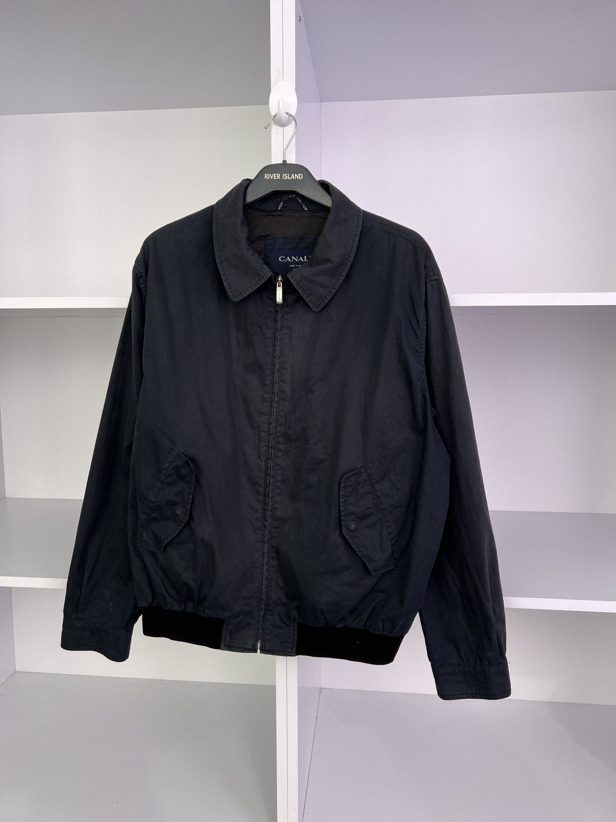 Canali × Designer × Vintage Vintage Canali Bomber Navy Jacket Size US M / EU 48-50 / 2 - 2 Thumbnail