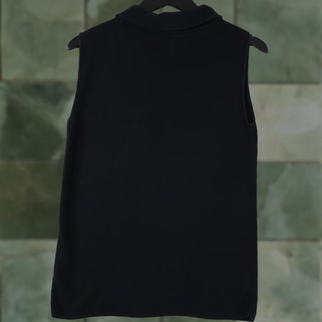 Talbots Talbots Sweater Womens Medium Black Sleeveless Turtleneck Ribbed Knit Pullover Size M / US 6-8 / IT 42-44 - 1 Thumbnail