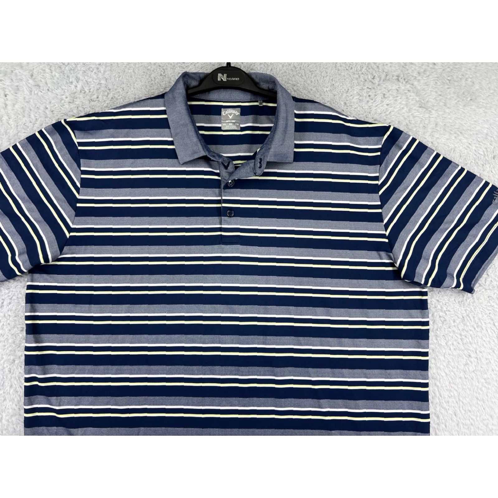 Callaway Callaway Polo Shirt Men 2XL blue gray striped knit polo Golf Outdoor casual shirt Mens 2XL Callaway Golf Polo Size US XXL / EU 58 / 5 - 4 Thumbnail