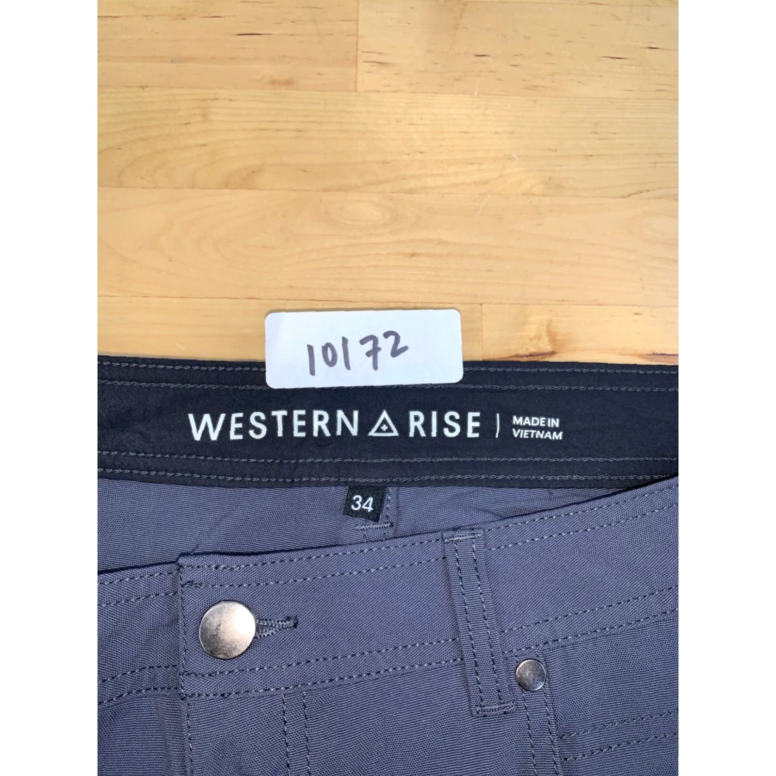 Vintage Western Rise Mens Pants Chino Casual Stretch 34x30 Gray 10172 Regular Inseam 30 Size US 34 / EU 50 - 3 Thumbnail