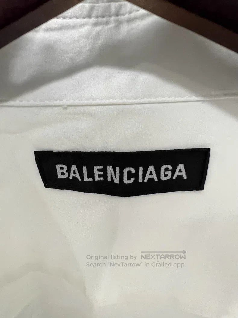 Balenciaga Balenciaga size 40 Embroidered Wave Shirt Size US M / EU 48-50 / 2 - 4 Thumbnail