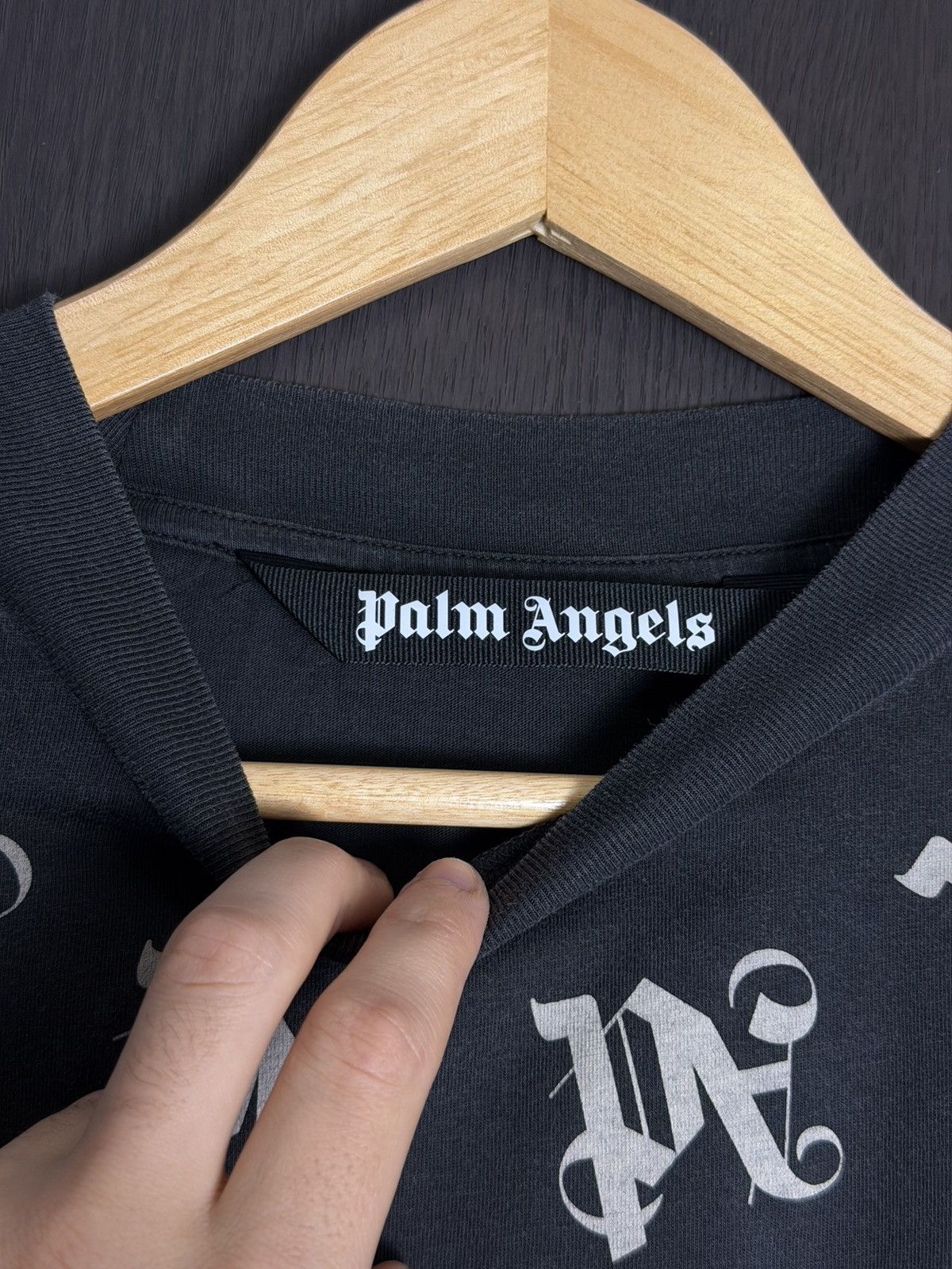Palm Angels Palm Angels Statement Monogram Longsleeve T-shirt *NEW* Size US XXL / EU 58 / 5 - 8 Thumbnail